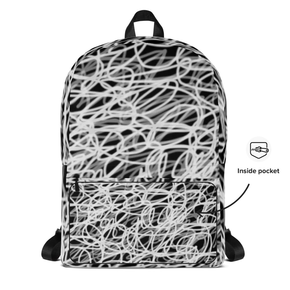 Squiggled zebra backpack product image (3)