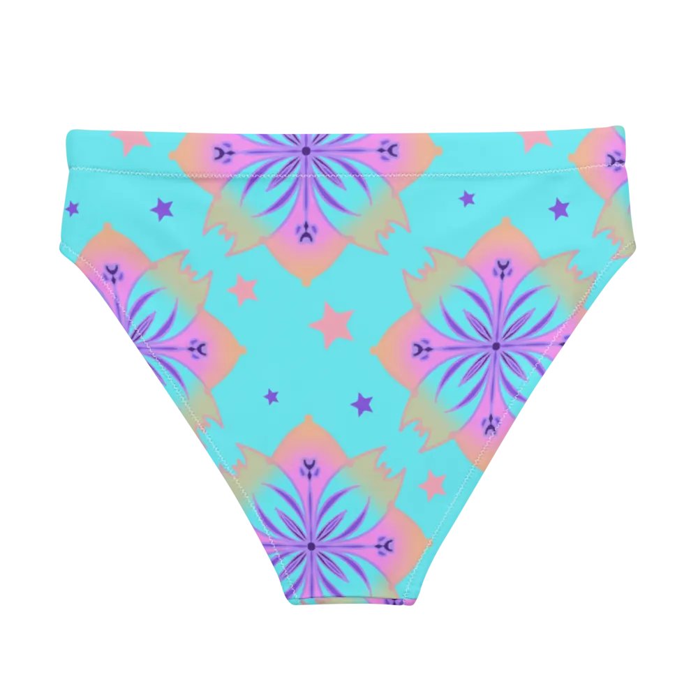 Pretty Pastel Bow Pattern High Waisted Bikini Bottom product image (2)