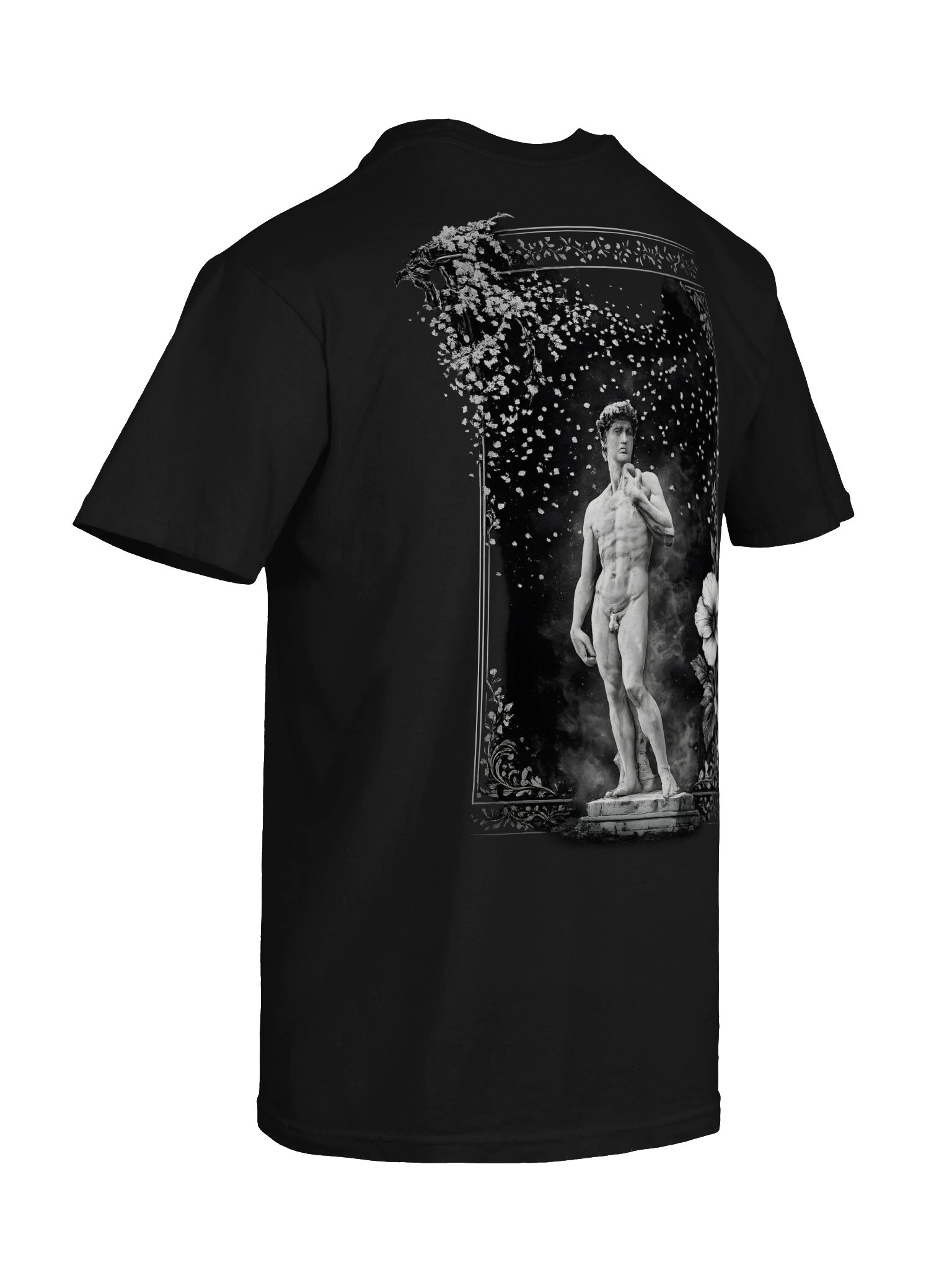 Vintage Renaissance Michelangelo's 'David' Graphic T-Shirt — Pure Black Statue Tee product image (9)