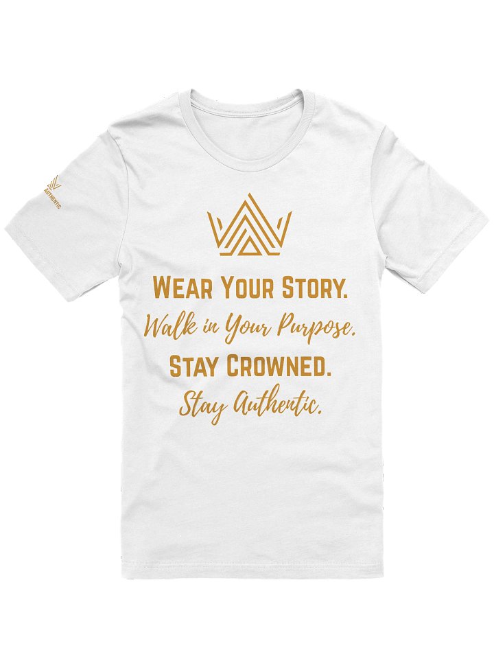Crowned & Authentic Tee (Gold Design) product image (1)