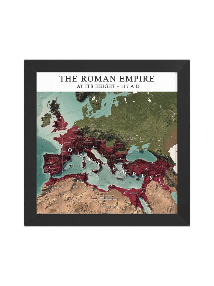 The Roman Empire - 117 - Framed Map product image (1)