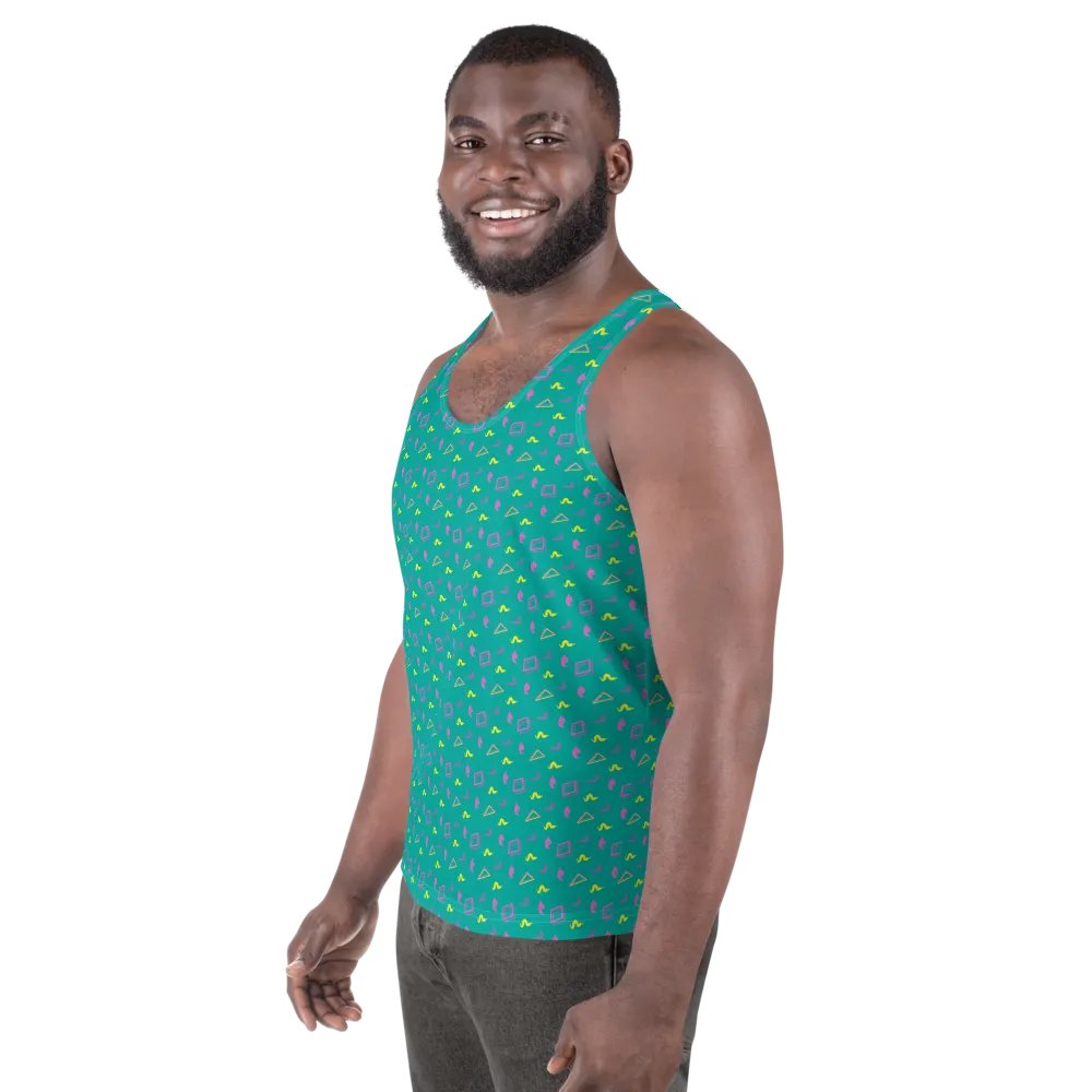 Oh Worm? teal pattern tank top product image (3)