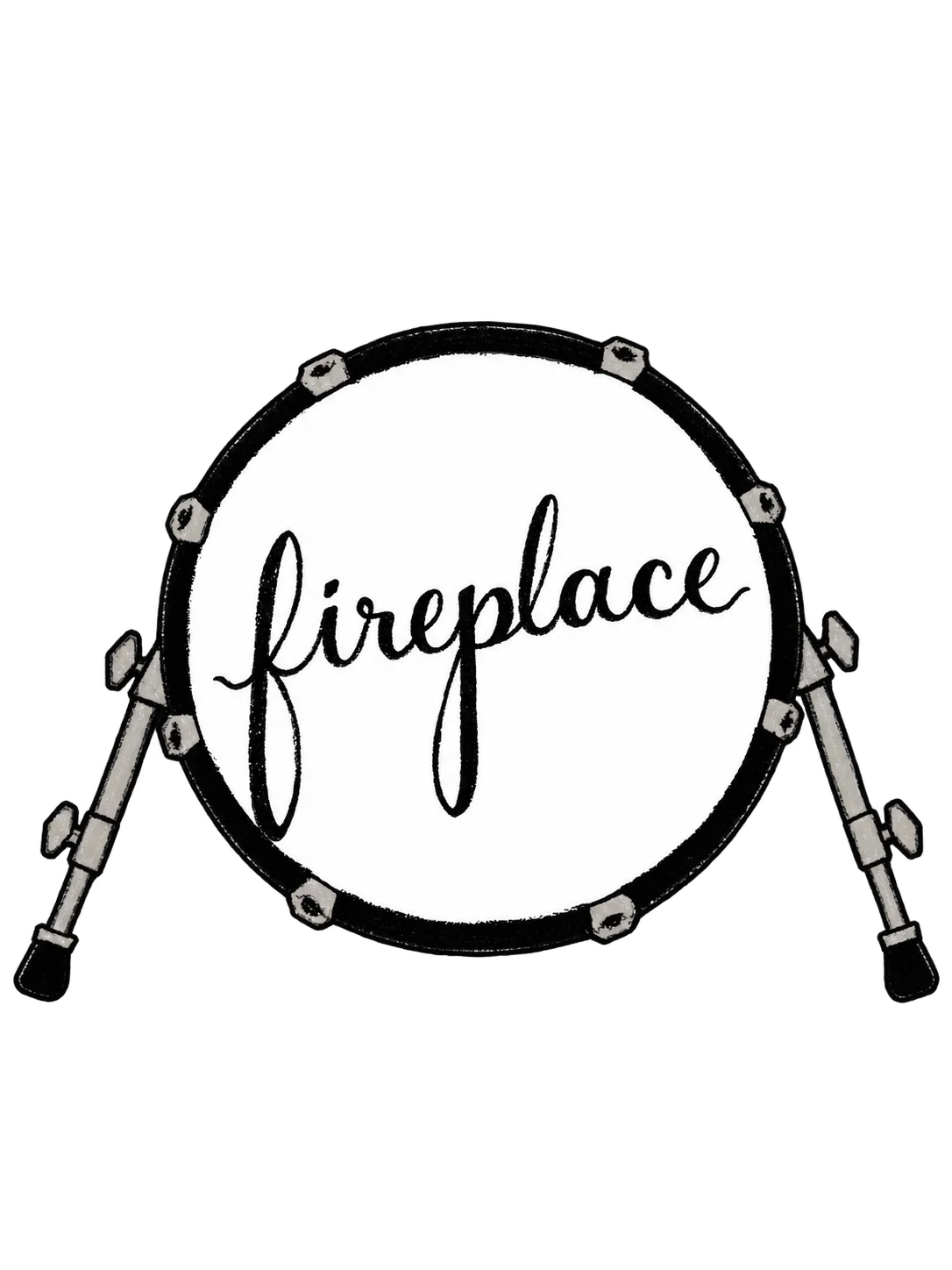 Fireplace Kick Drum Logo Sticker product image (1)
