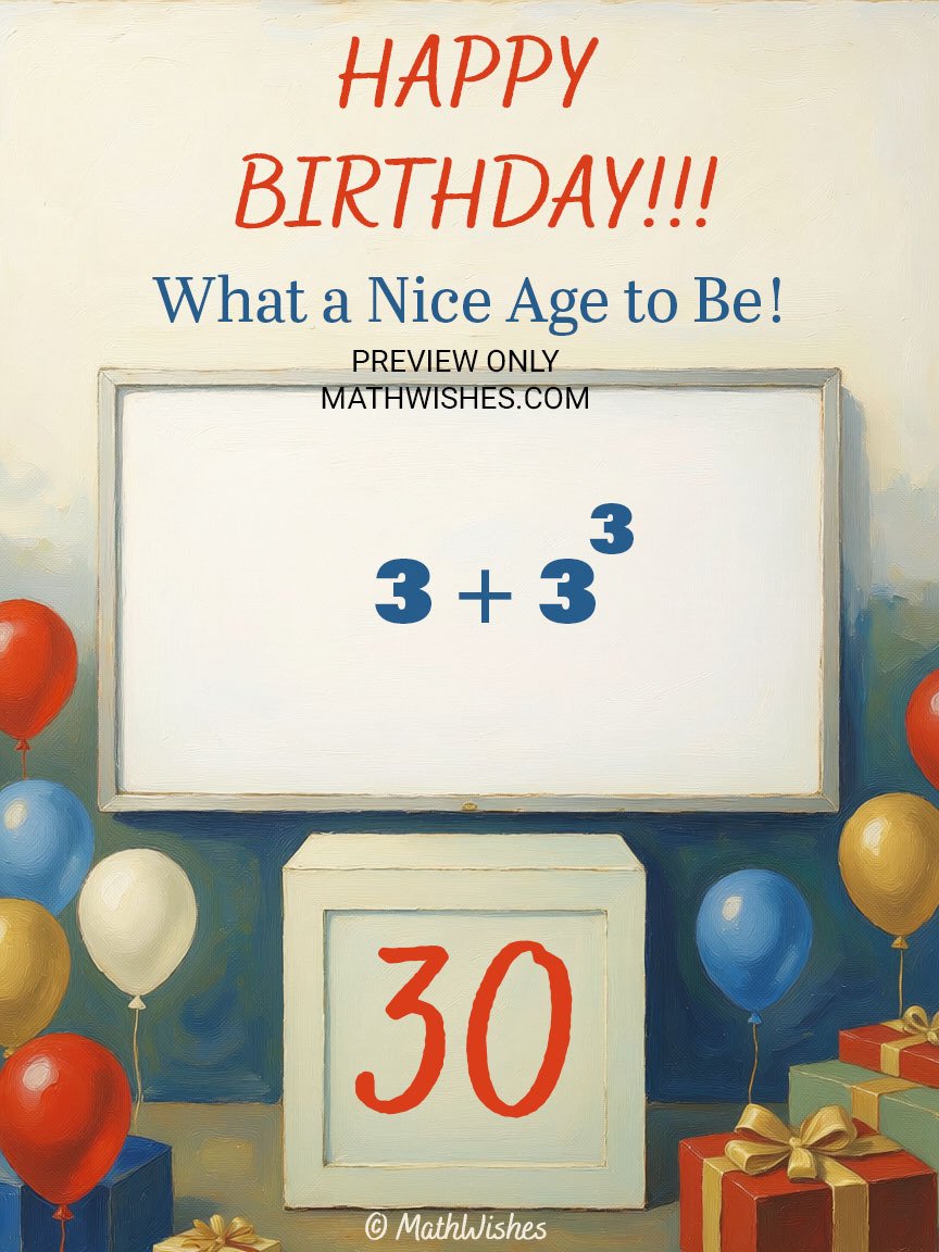 30th Birthday Card - Math Formula product image (1)