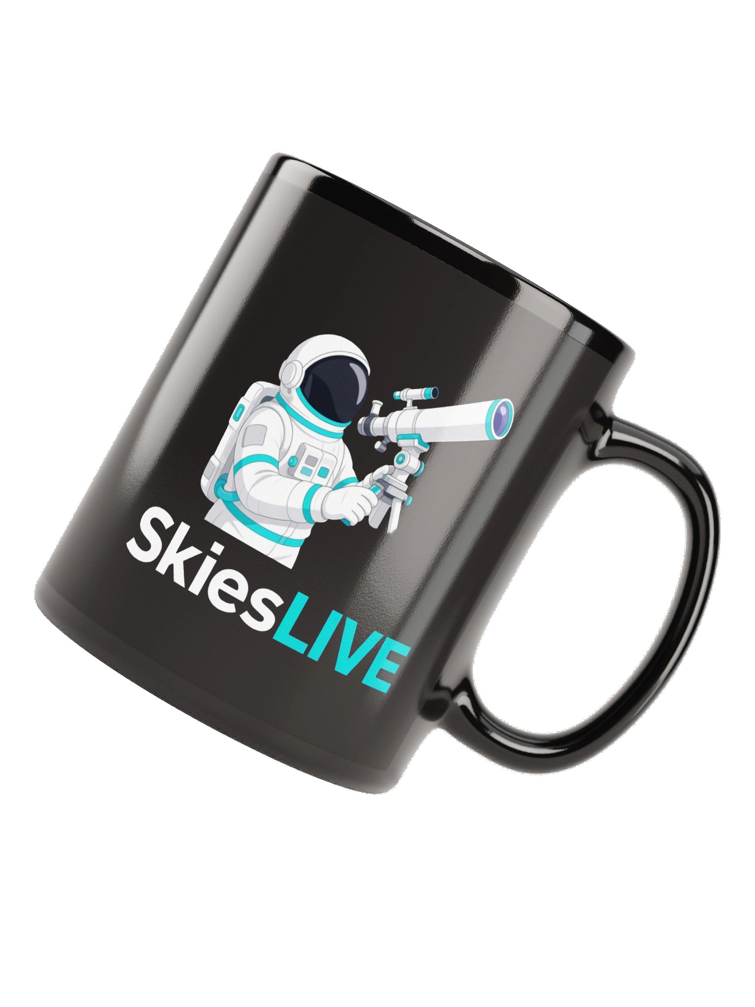 SkiesLIVE Astronaut Mug (Black) product image (6)