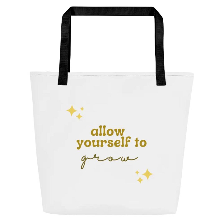 "Allow yourself to Grow" Tote Bag with pocket product image (1)