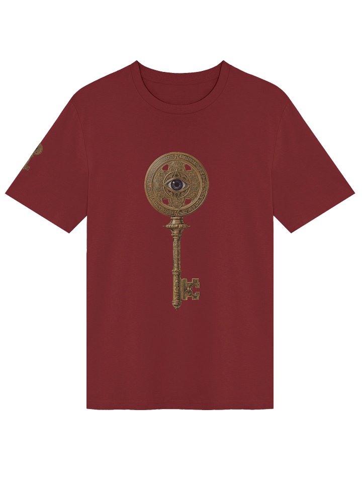 The Gatekeeper’s Key – Burgundy Sigil Edition (Front + Right Shoulder Print) product image (1)