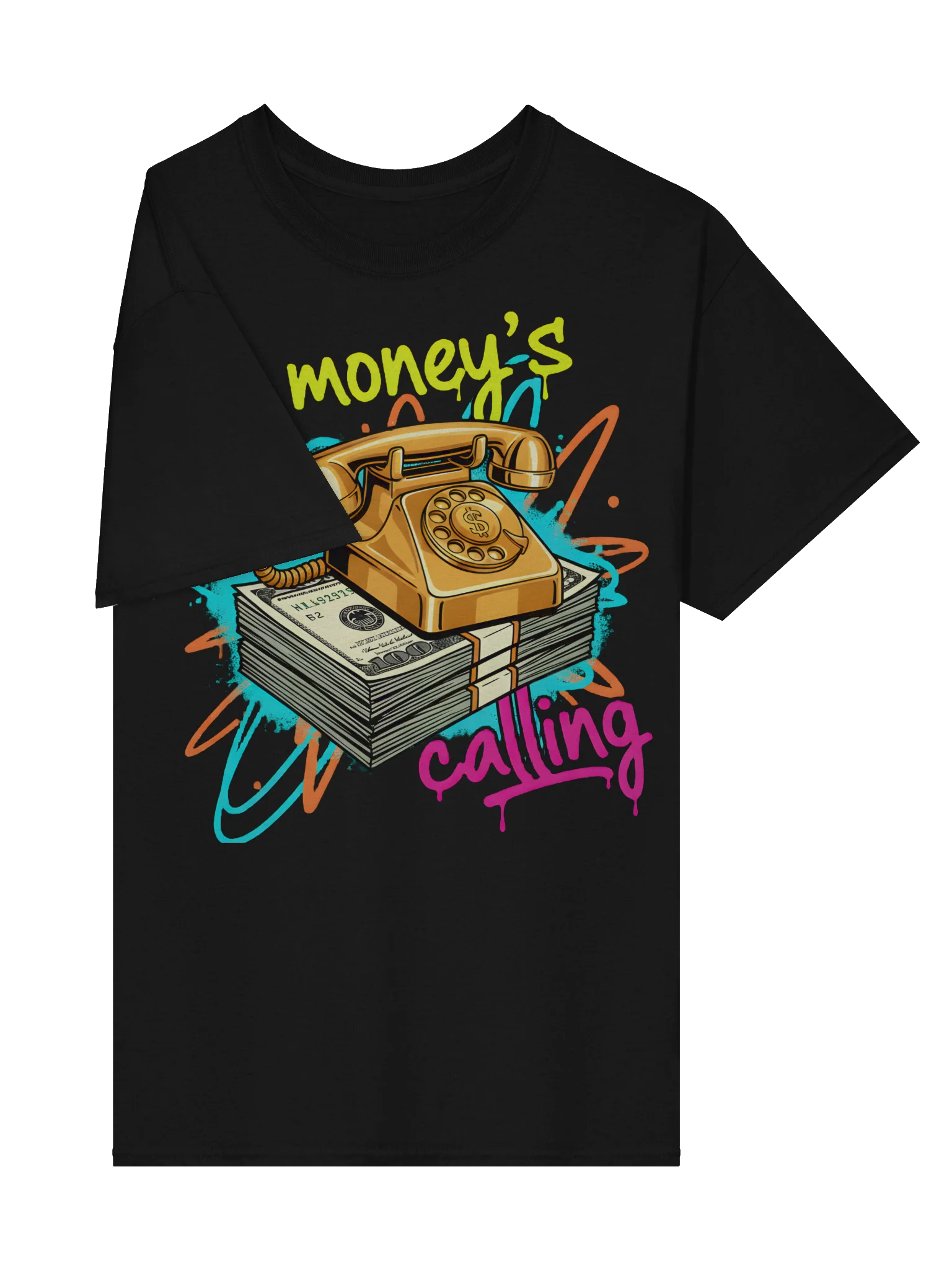 Money's Calling Golden Phone T-Shirt product image (4)
