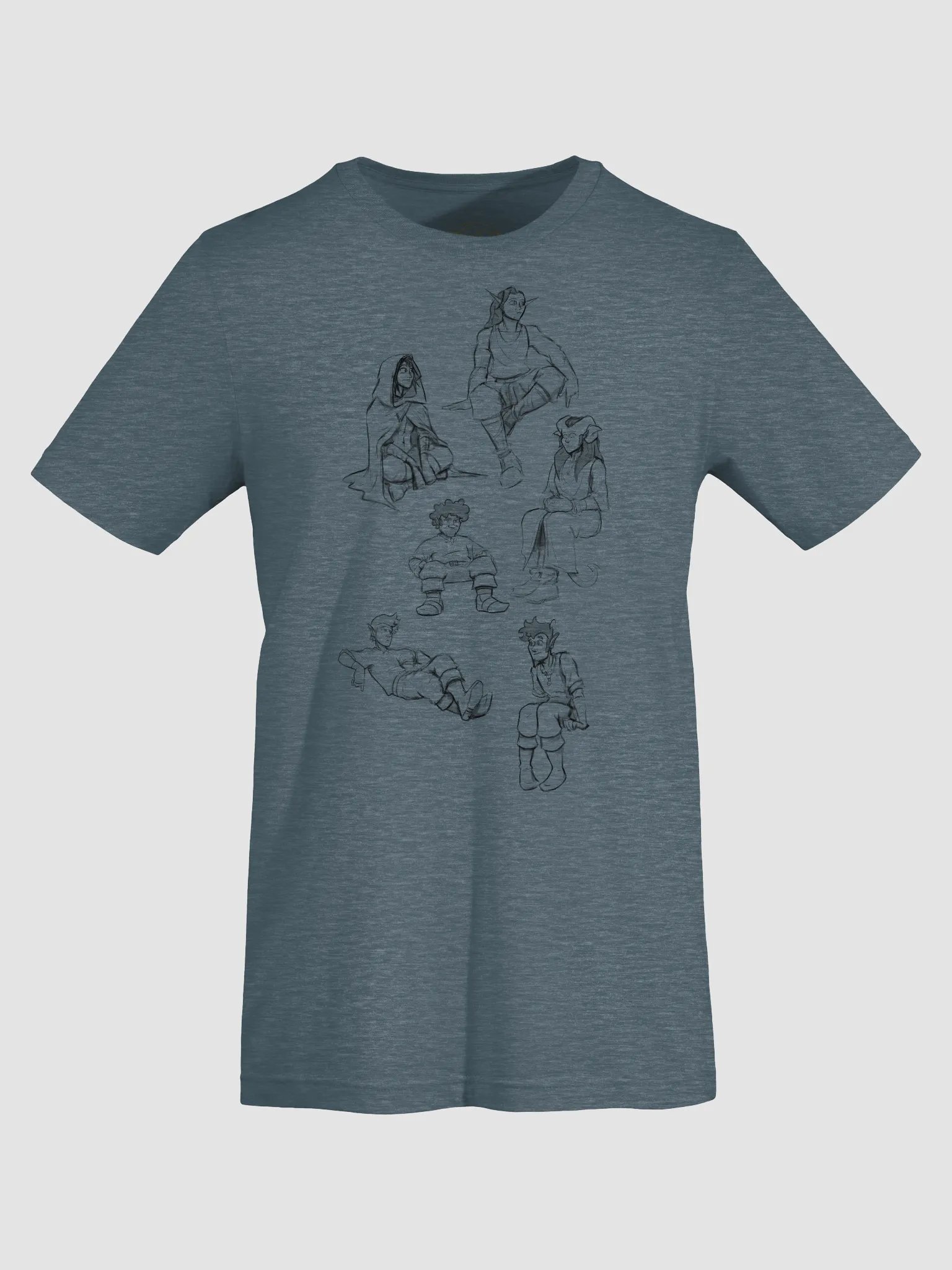 Dragoones Sketch Heroes Tshirt product image (56)