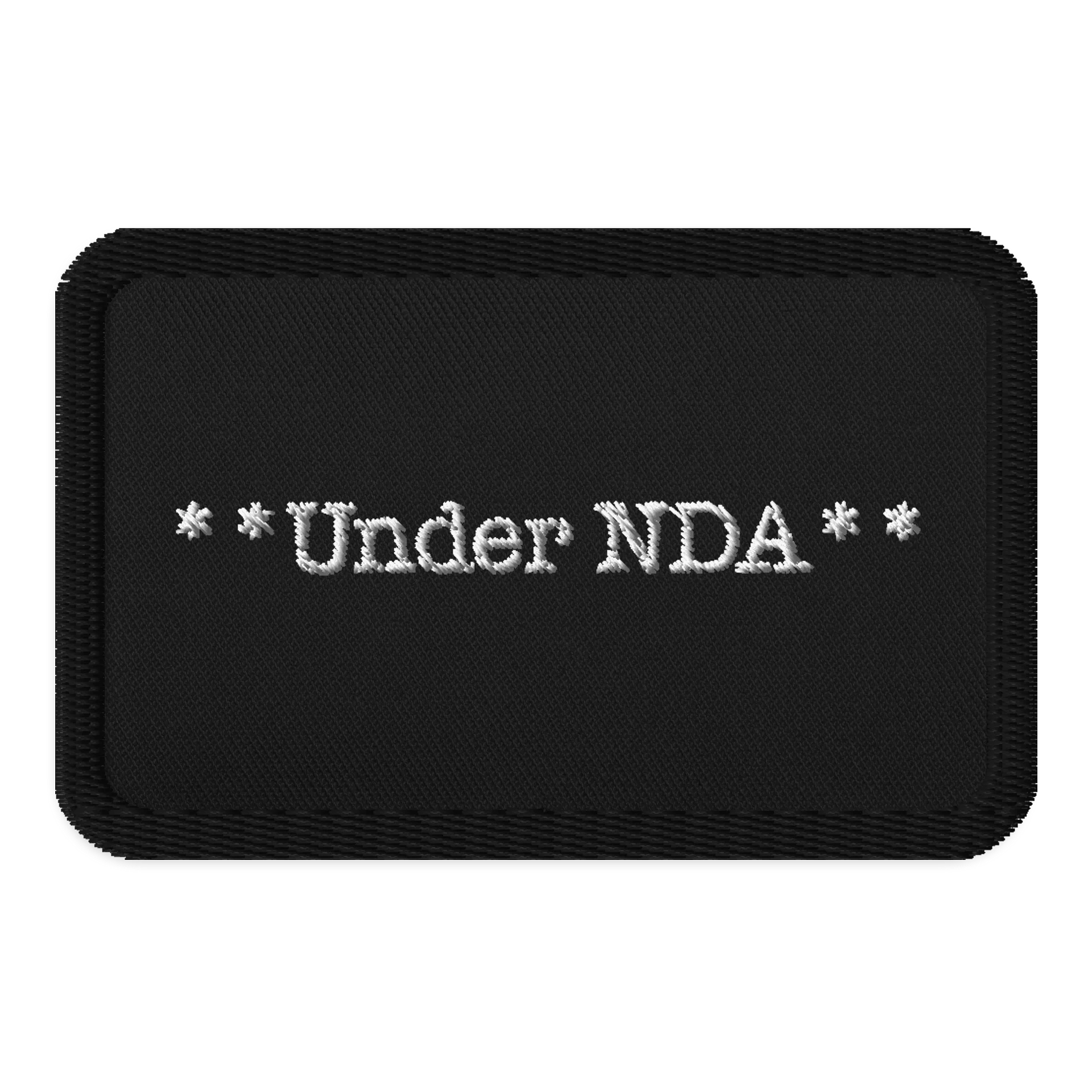 Under NDA Embroidered Text Patch | Matt's Wildcard product image (1)