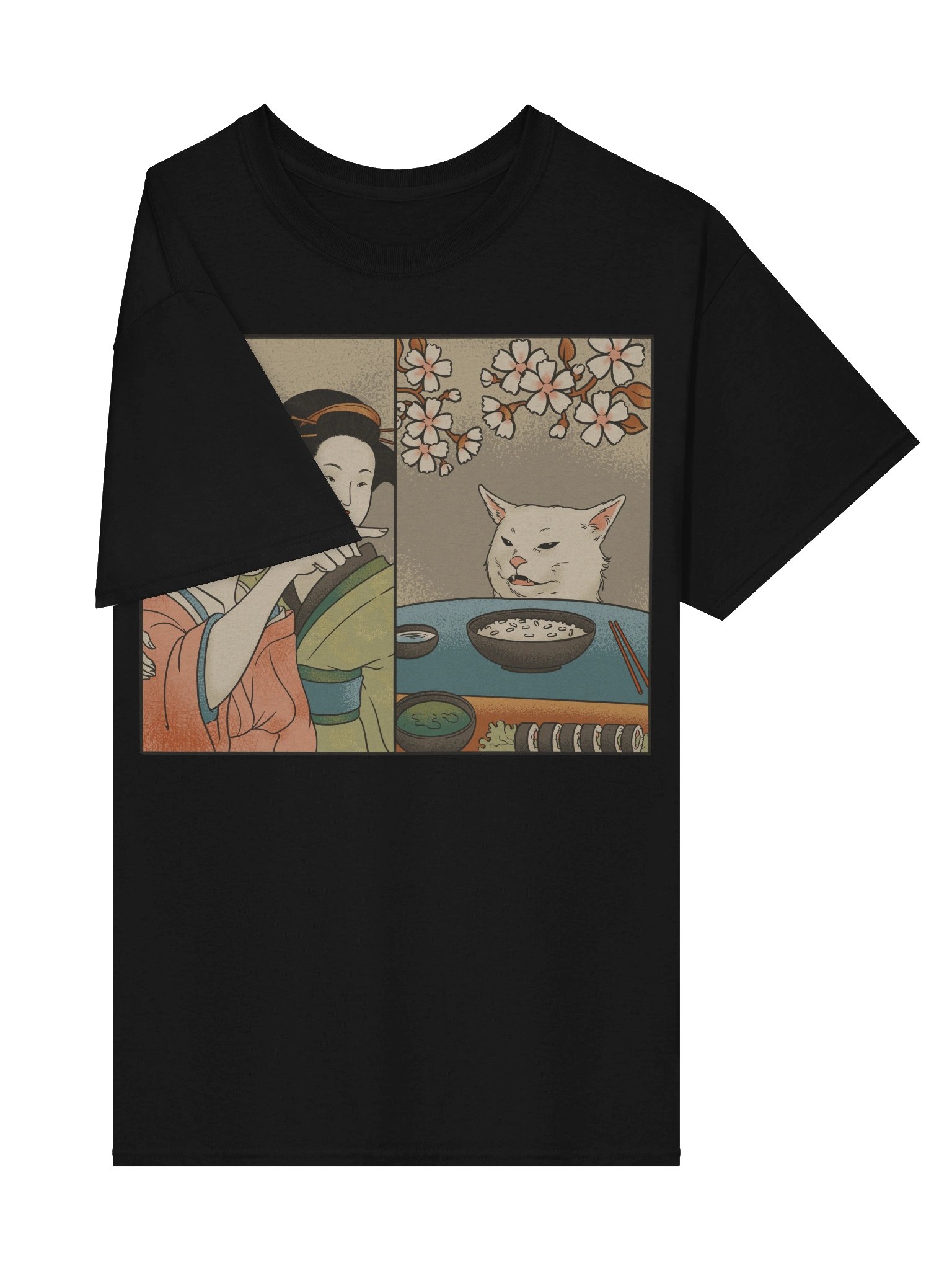 Woman Yelling At A Cat Meme Japanese Graphic T-Shirt product image (10)