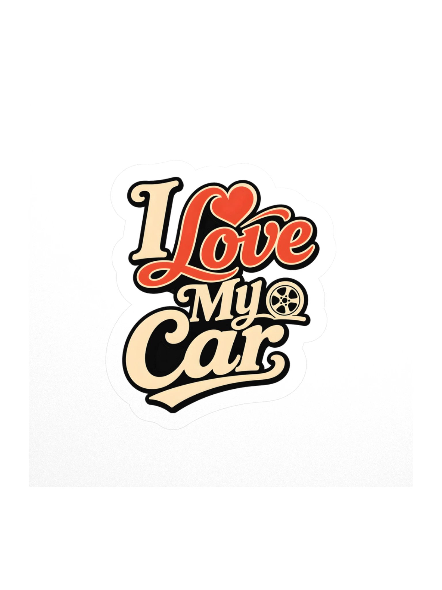 I Love My Car Sticker product image (1)
