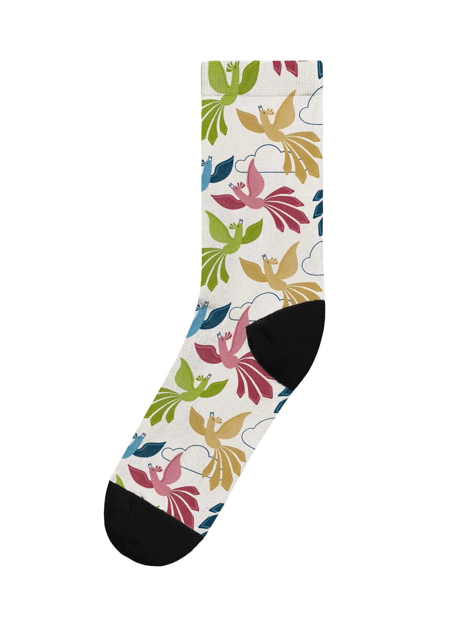 Mid-Century Modern Firebirds Premium Sustainable Crew Socks product image (1)