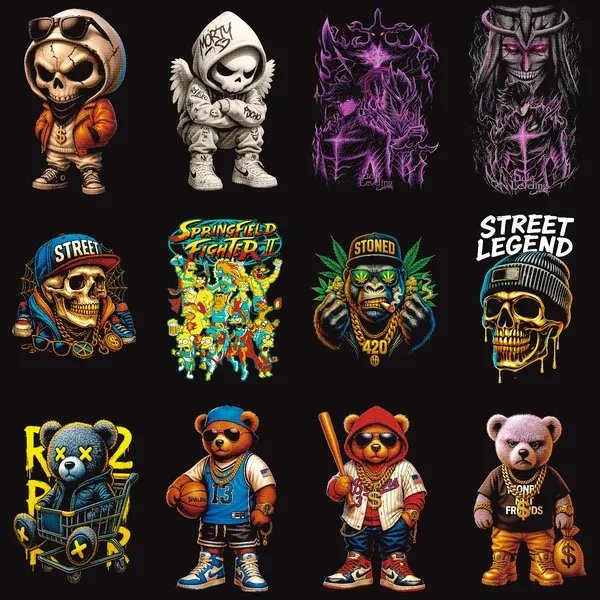 Halftone Pack Pro V1: 100 Urban Streetwear Designs product image (5)