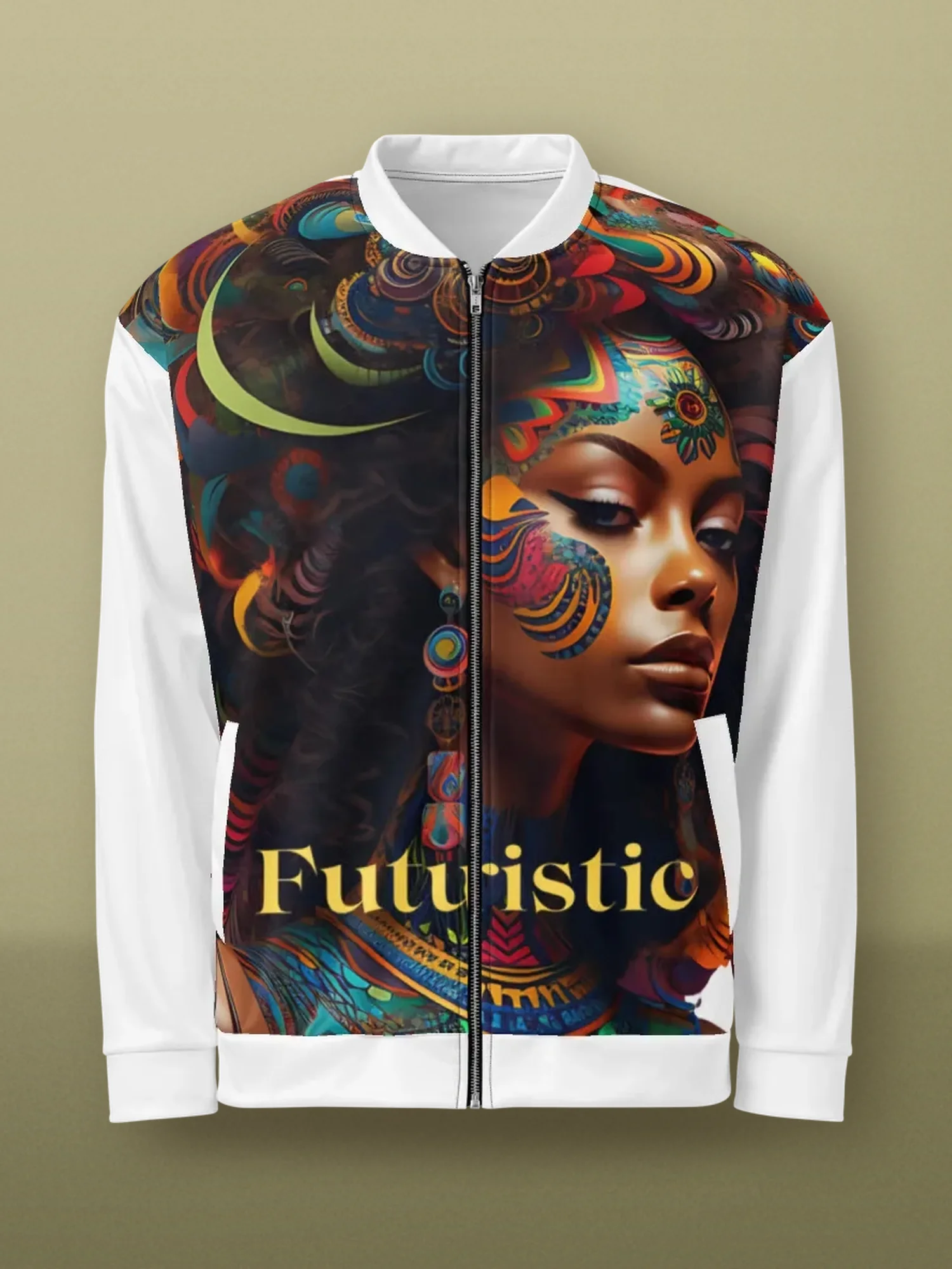 Futuristic Swirls Bomber Jacket product image (2)