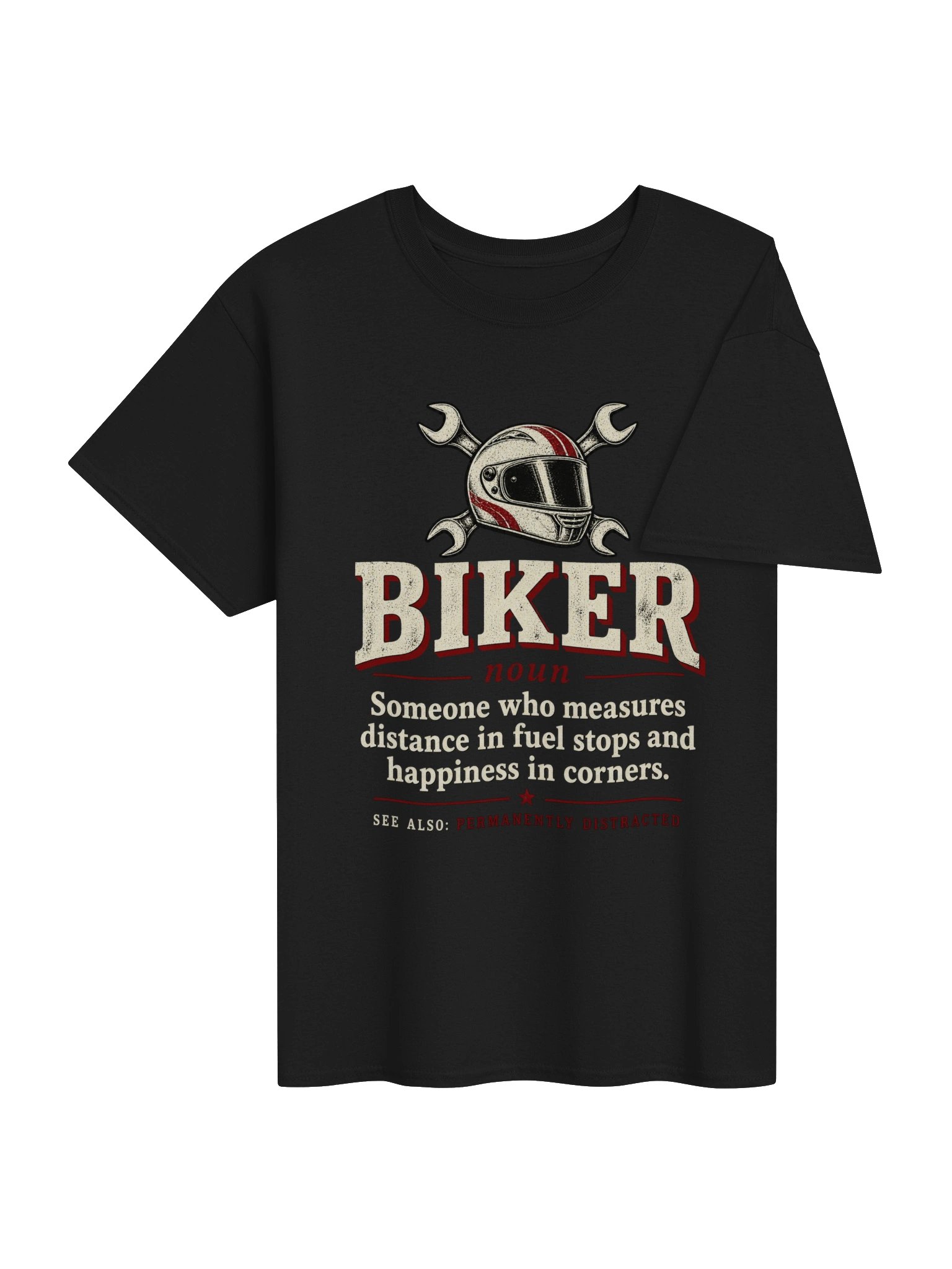 Biker Definition – Fuel Stops and Corners Motorcycle T-Shirt product image (4)