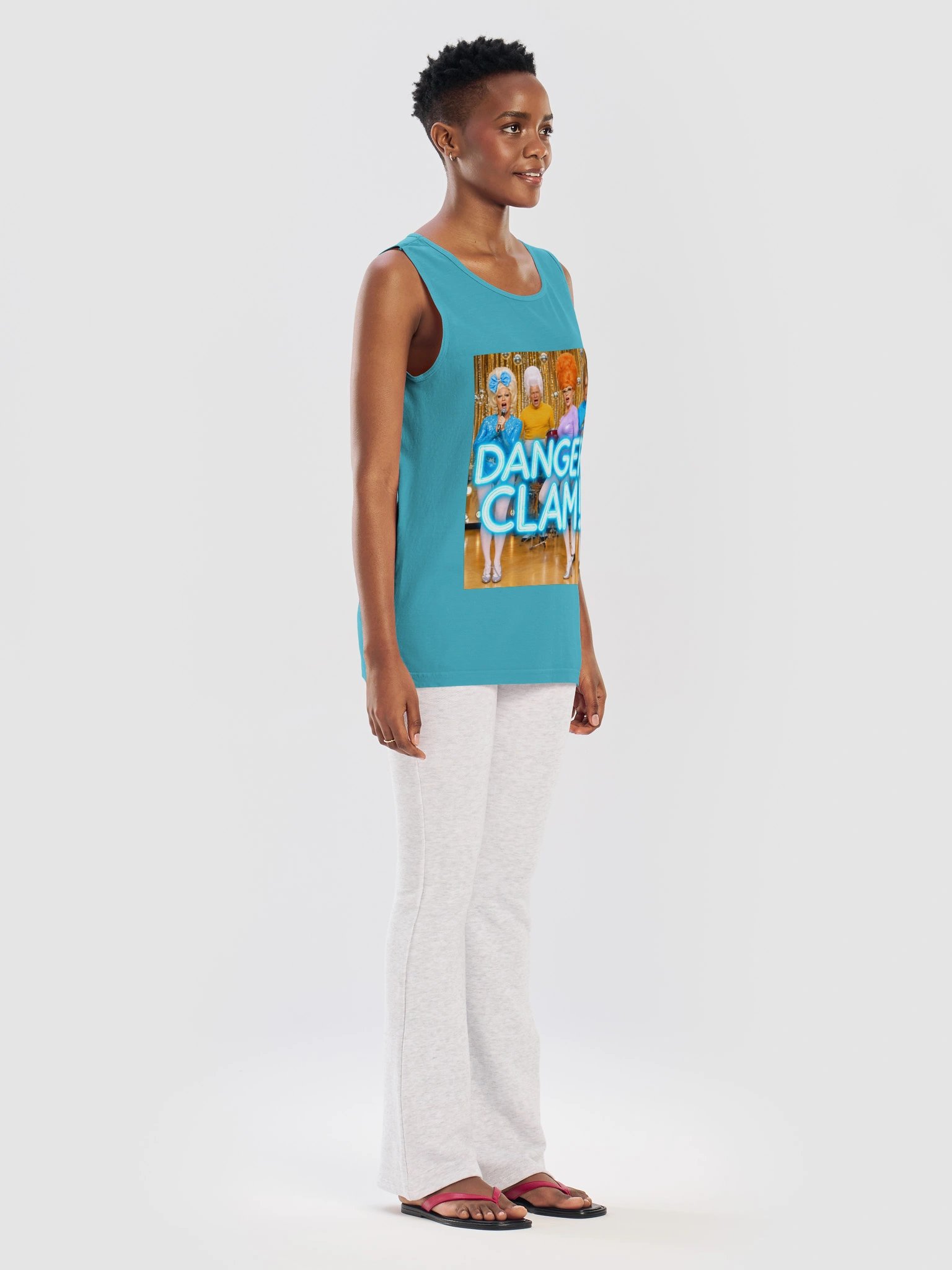DANGER CLAM! | The Official Retro Flux TV Tank | Comfort Colors Unisex Garment-Dyed product image (9)