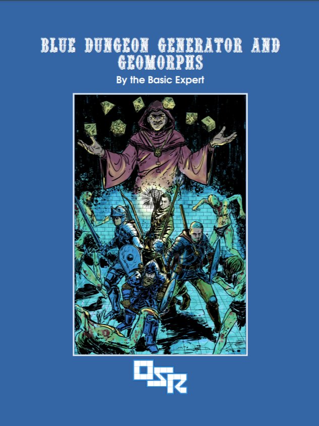 Blue Dungeon Generator and Geomorphs (PDF + Tile Art) product image (1)