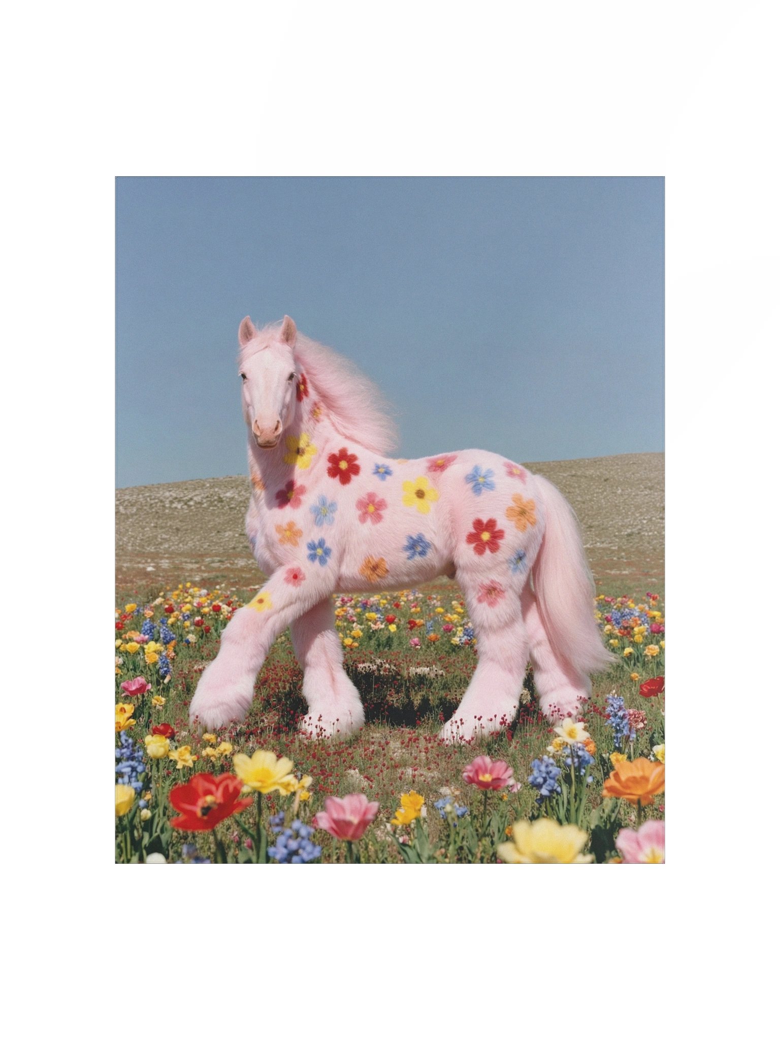 Flower Horse Matte Paper Poster product image (1)