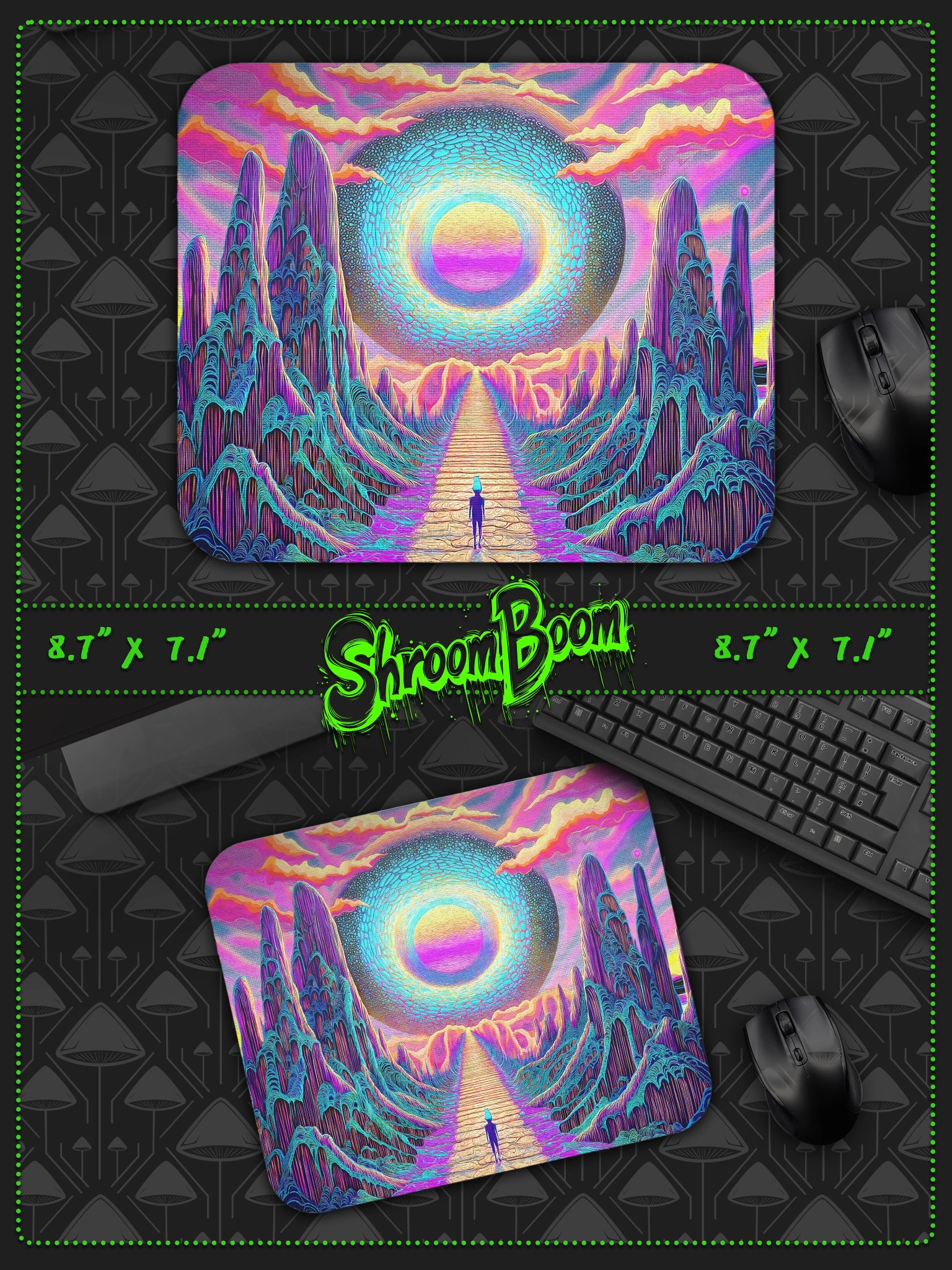 Gateway Pulse - Trippy Art Mouse Pad product image (1)