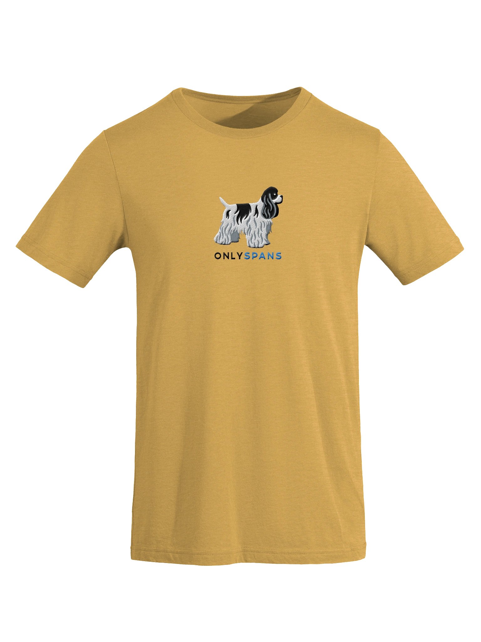 Only Spans T-Shirt(Embroidered) of an American Cocker Spaniel(Black & White) product image (56)