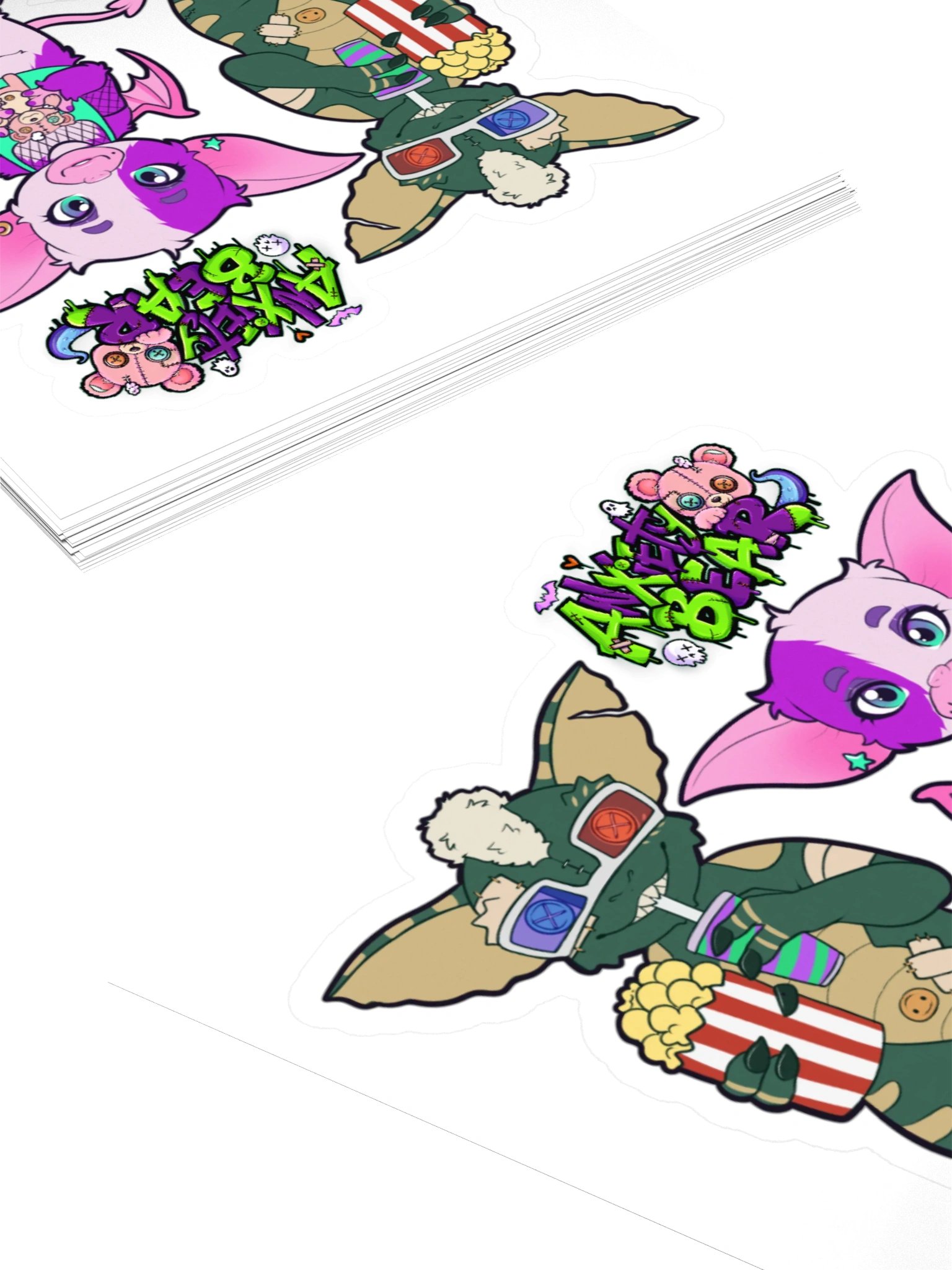 Anxiety Bear Scare Bear Stickers Halloween 2026 pt 6 product image (10)