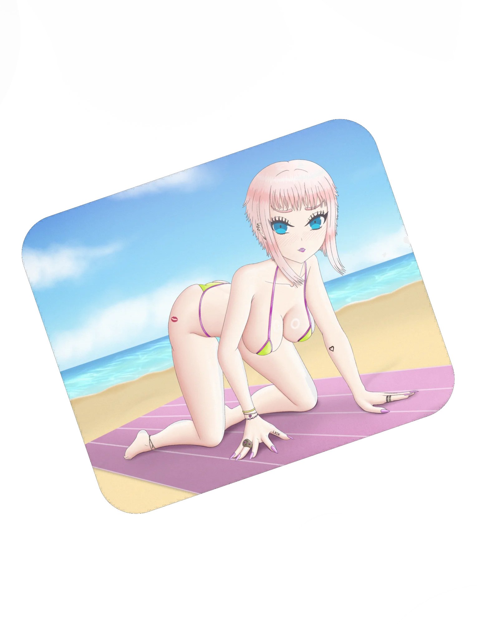 Beach Day Momoko – Mouse Pad product image (3)