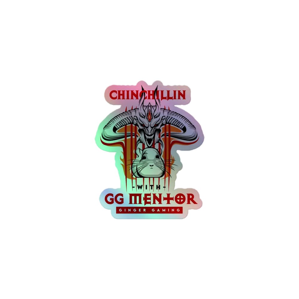 Chinchillin With GGMentor Holographic Sticker product image (1)