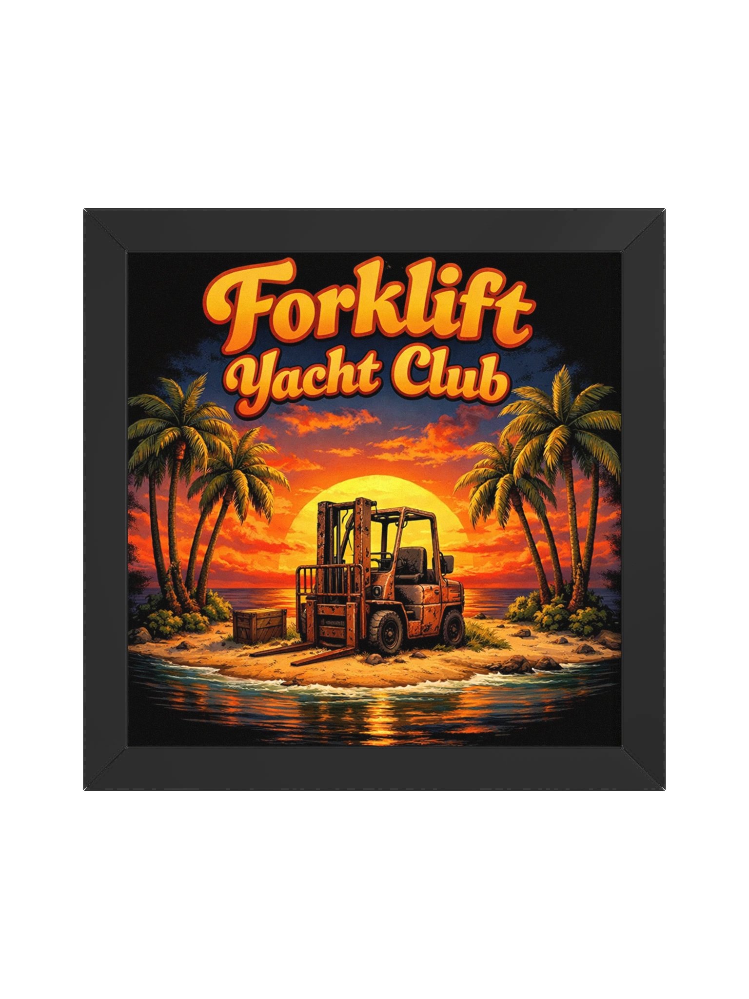 Forklift Yacht Club Tropical Sunset Poster product image (1)