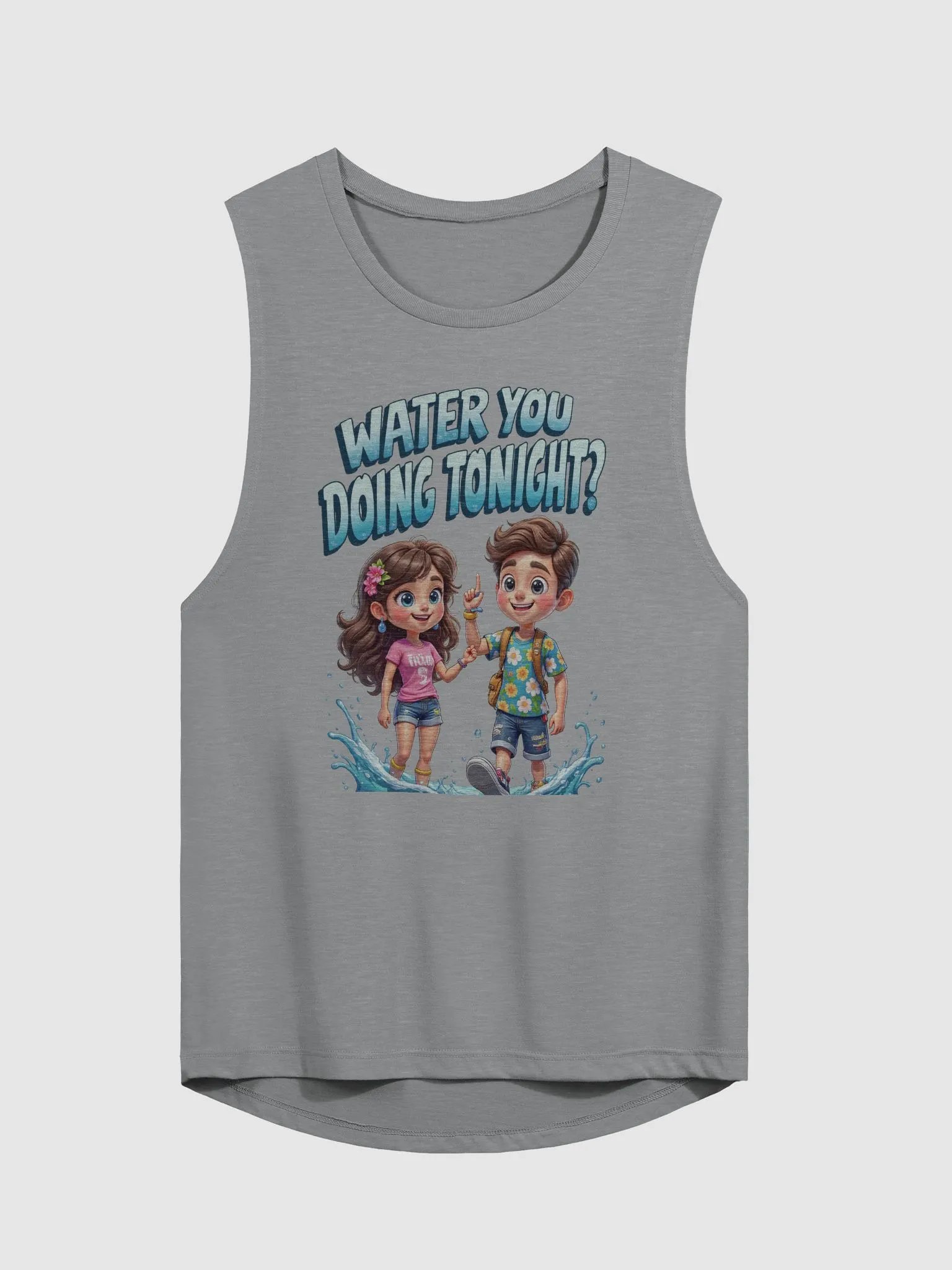 Splashy Romance Flowy Muscle Tank product image (2)
