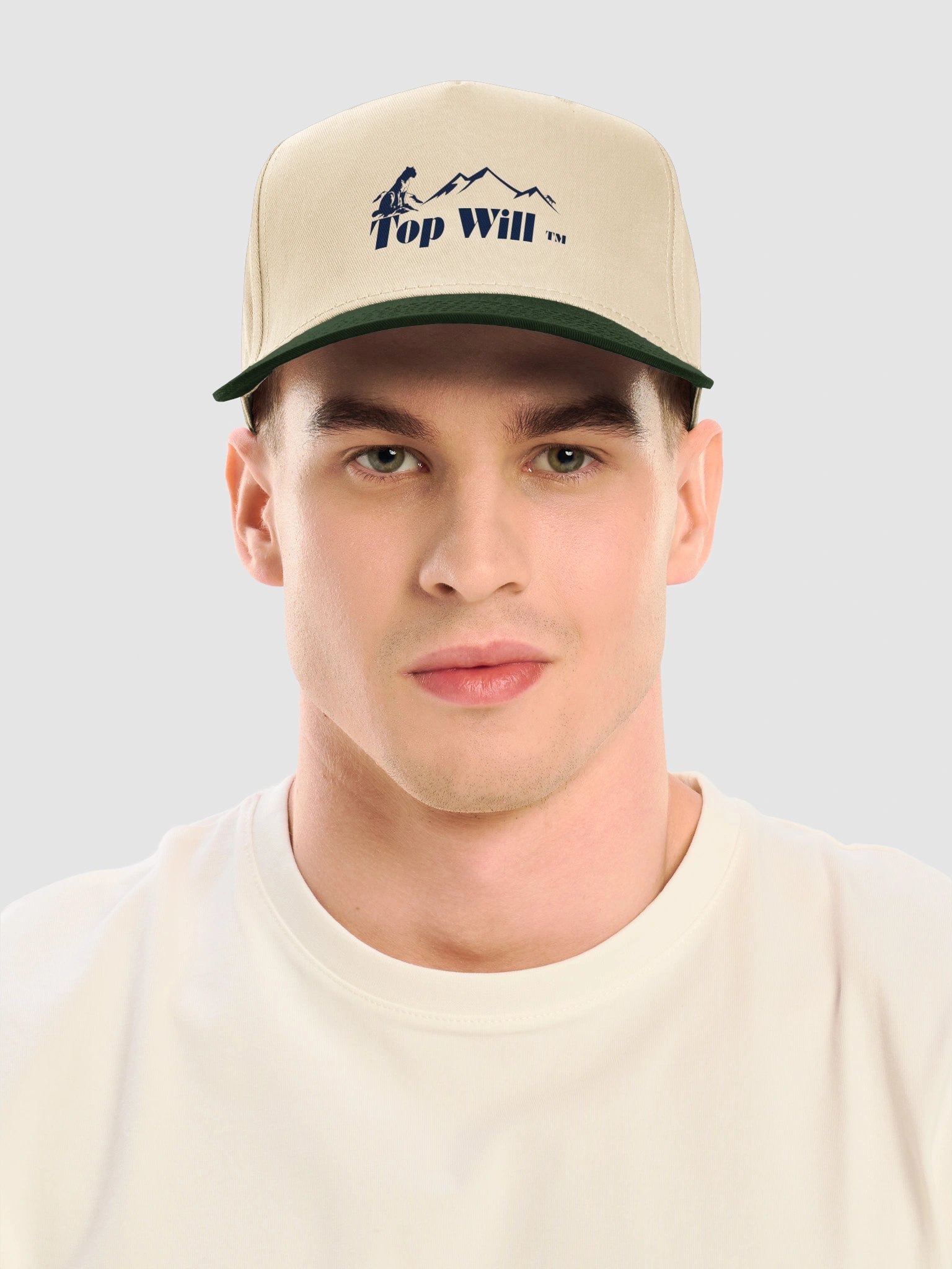Top Will ™ Navy Blue & Green Mid-Profile Baseball Cap product image (5)