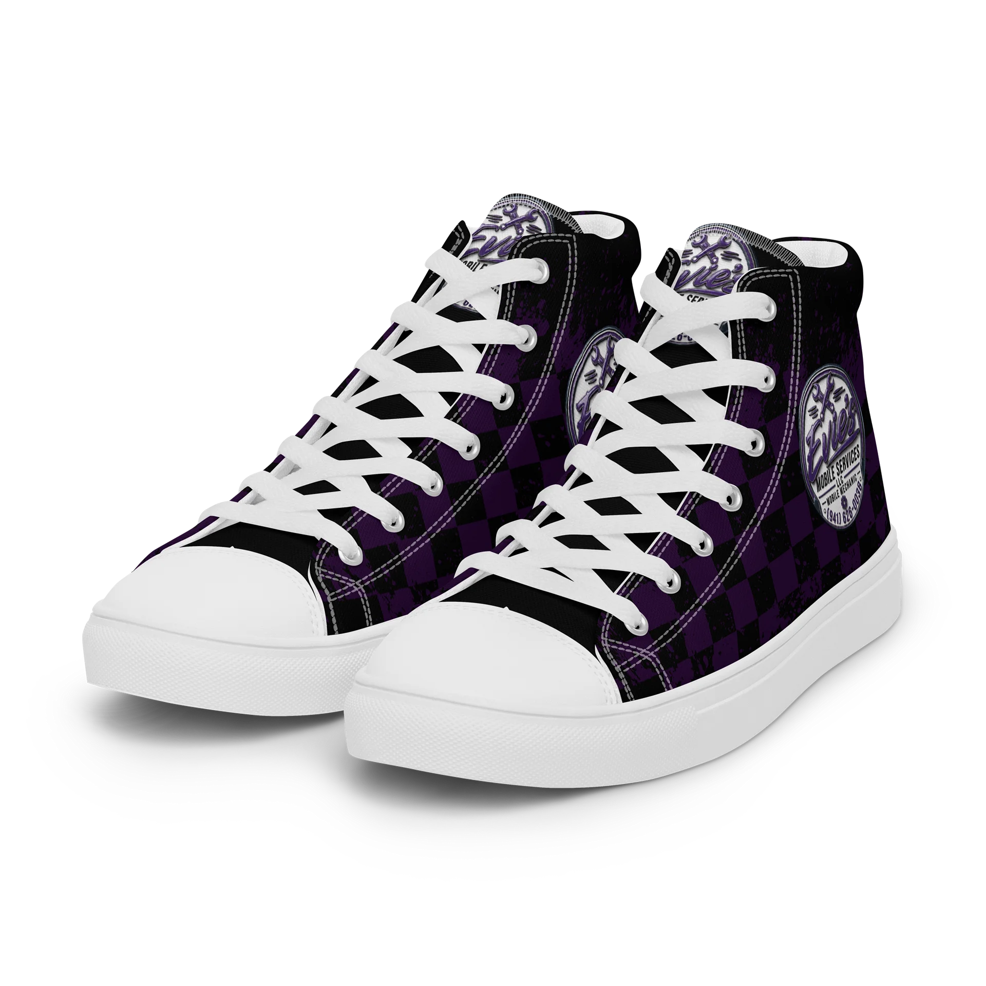 Evie’s Mobile Services Logo High Tops product image (6)
