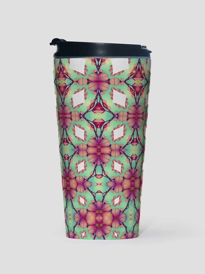 Elegant Diamond & Floral Travel Mug product image (1)
