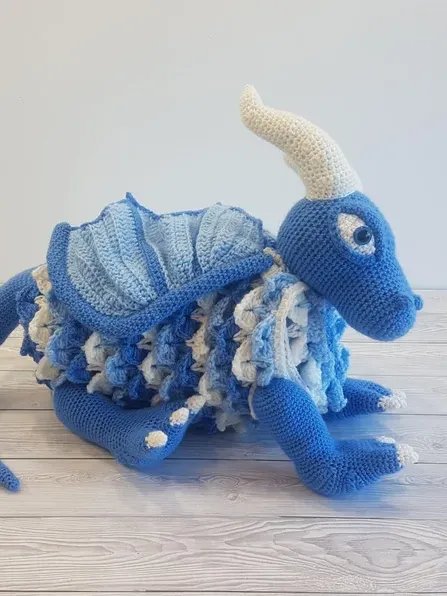 Ice Dragon Crochet Baby Blanket Pattern - Amigurumi Toy PDF Pattern - Crafting Happiness product image (7)