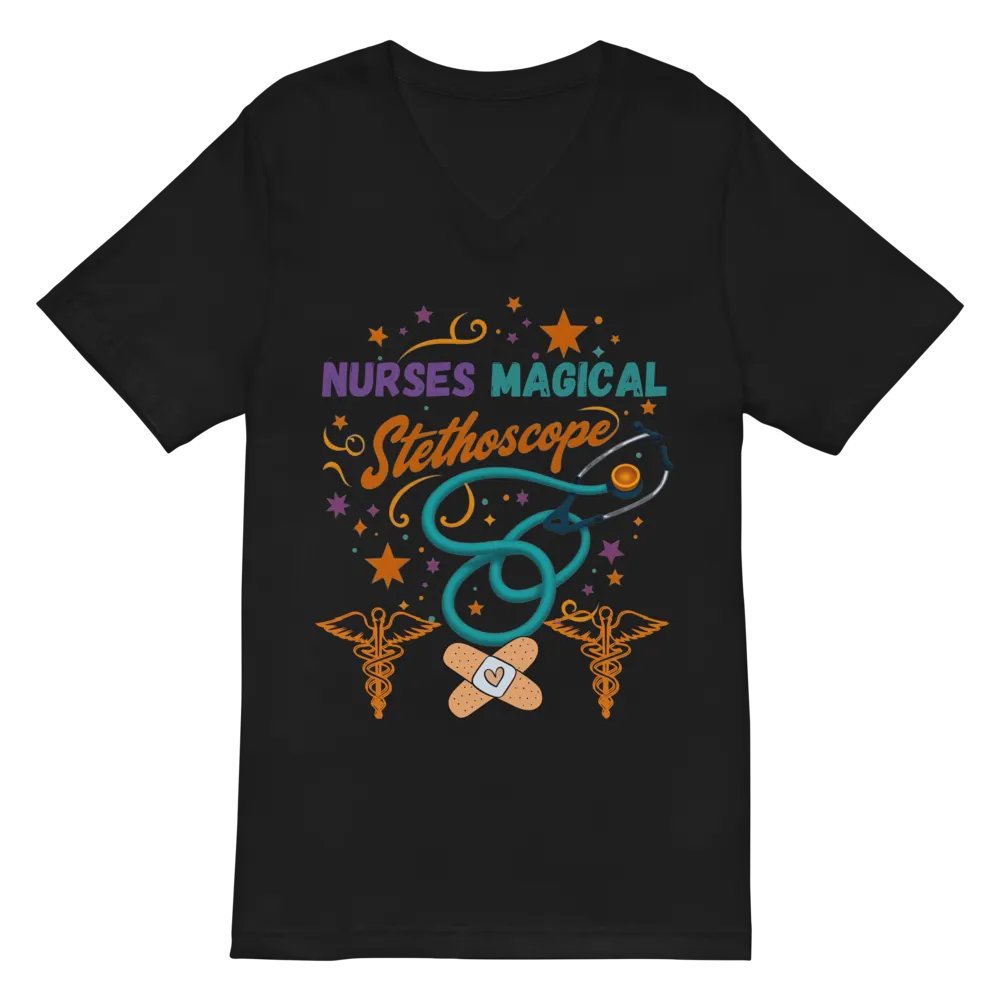 Nurses Magical Stethoscope V-Neck Tee product image (3)