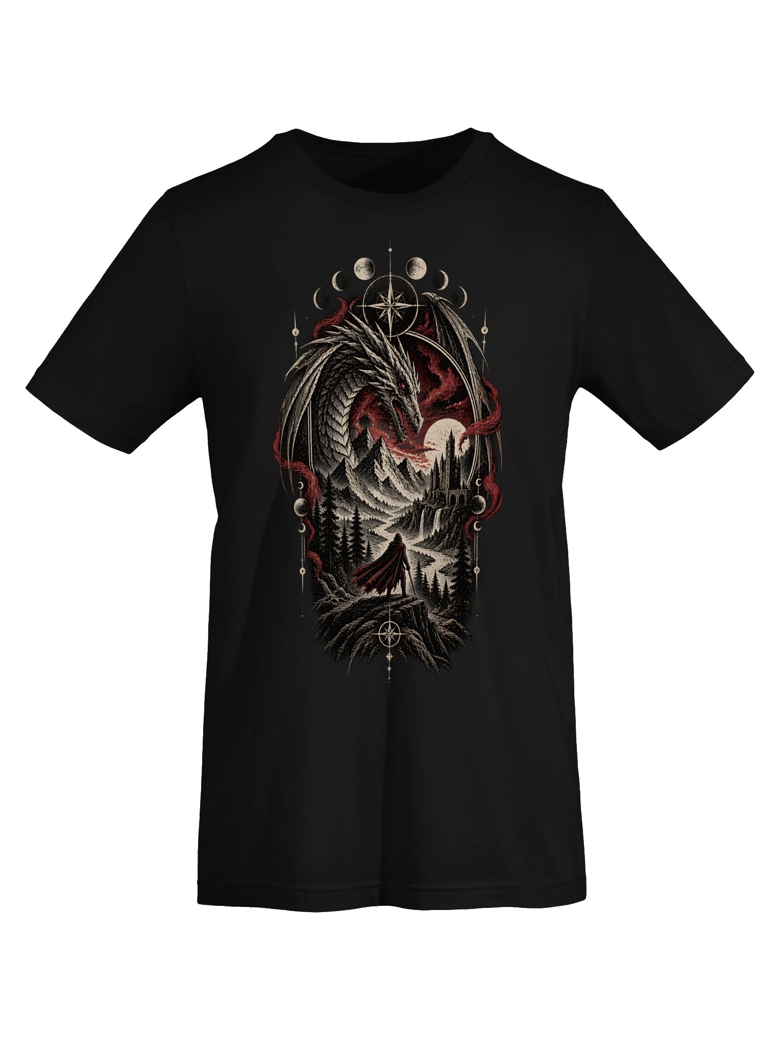 Moonlit Dragon Fantasy Tee product image (6)