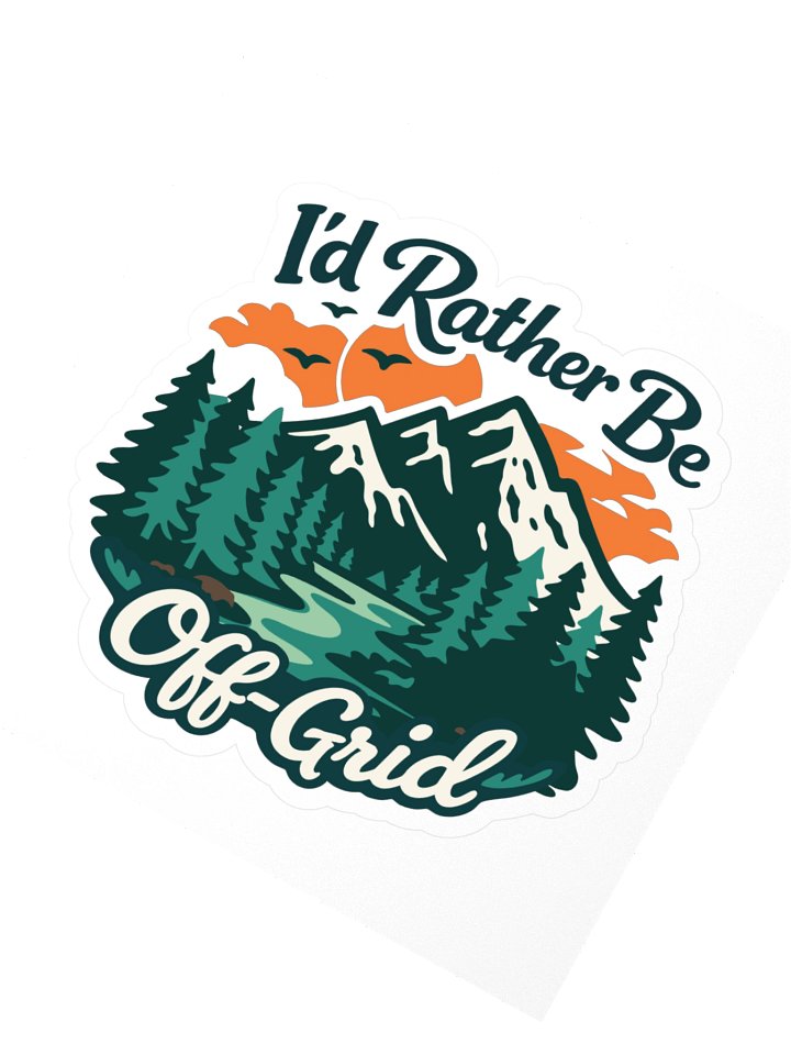 I'd Rather Be Off-Grid Sticker product image (2)
