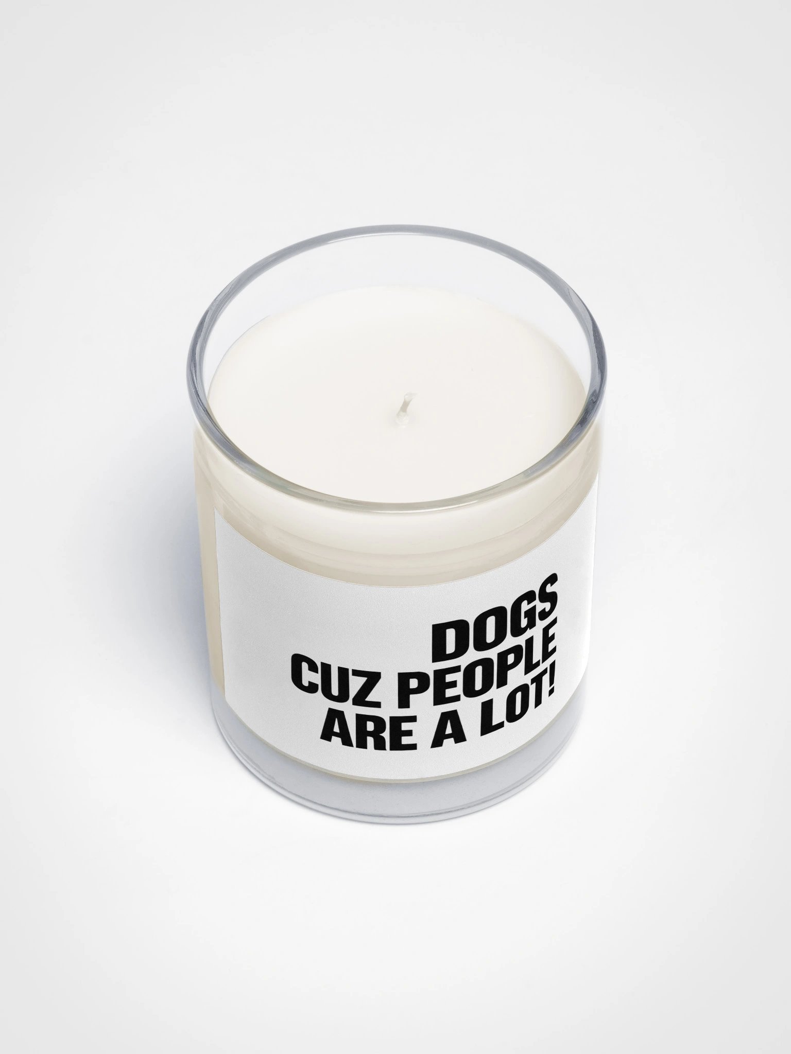 Funny Dog Lover Candle – Dogs Cuz People Are A Lot | Unscented Soy Candle Gift product image (3)