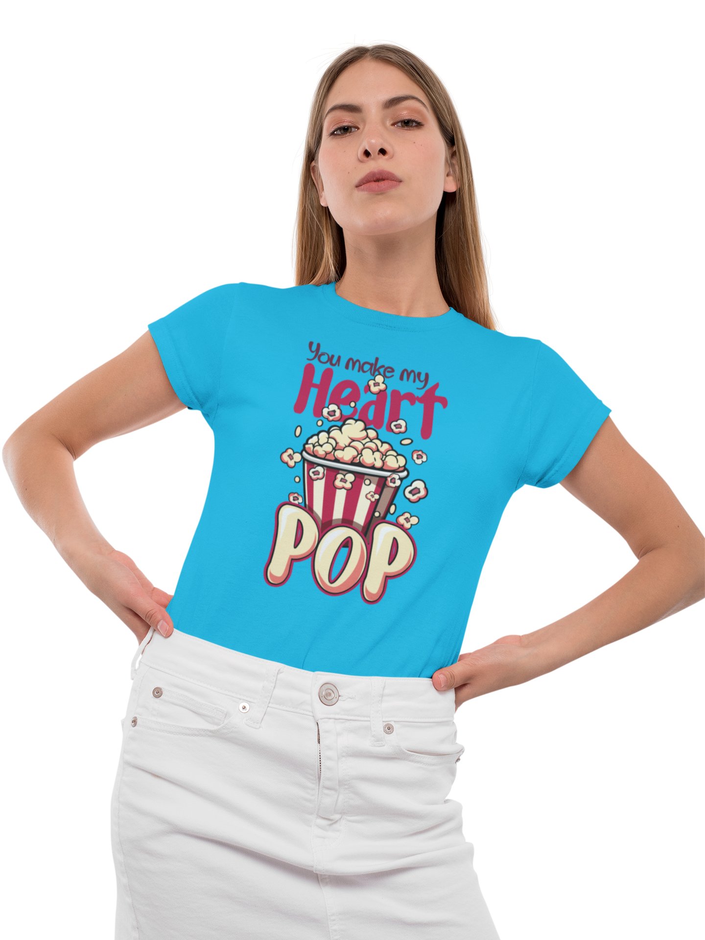 You Make My Heart Pop - Valentine’s Day T-Shirt for Movie-Loving Women product image (5)