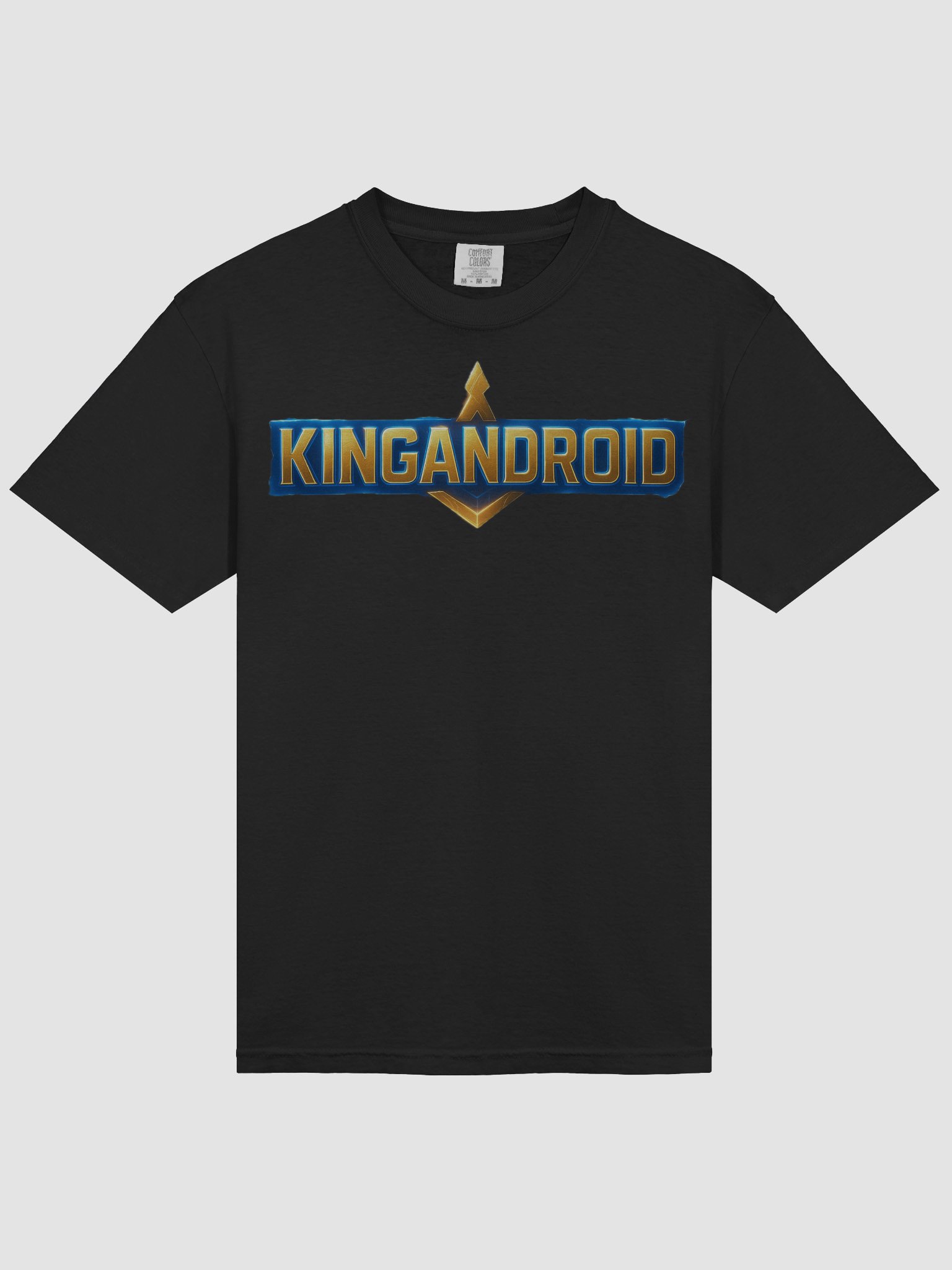 Blue and gold KingAndroid T-Shirt product image (3)