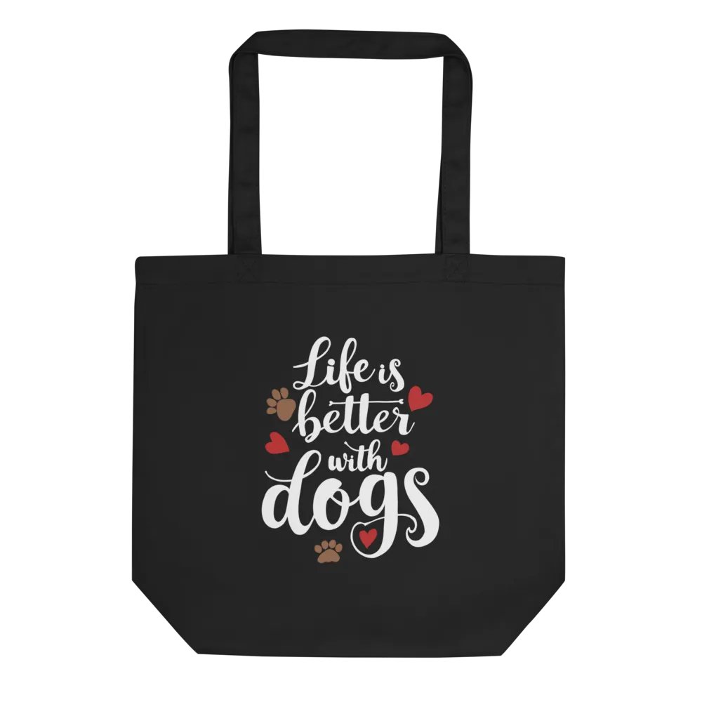 Life is Better with Dogs, Cotton Tote Bag product image (1)
