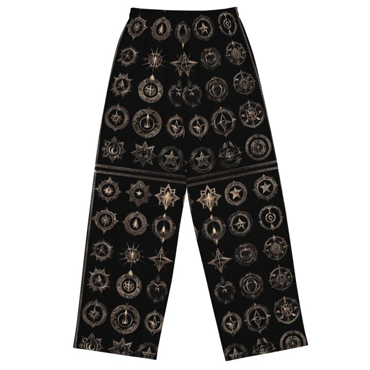 Black & Gold Symbology Lounge Pants product image (1)