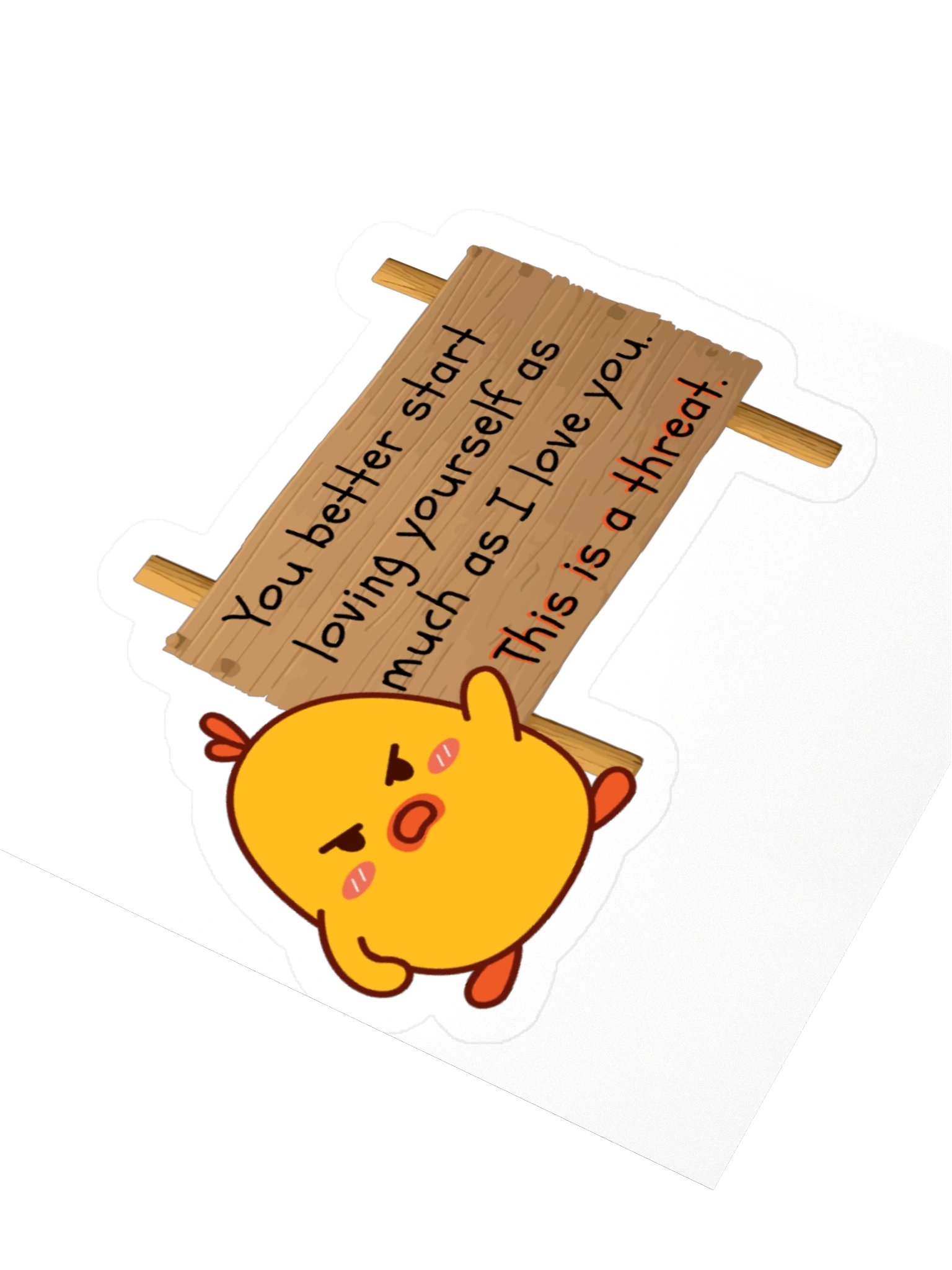 Self-Love Threat Chick Sticker product image (5)