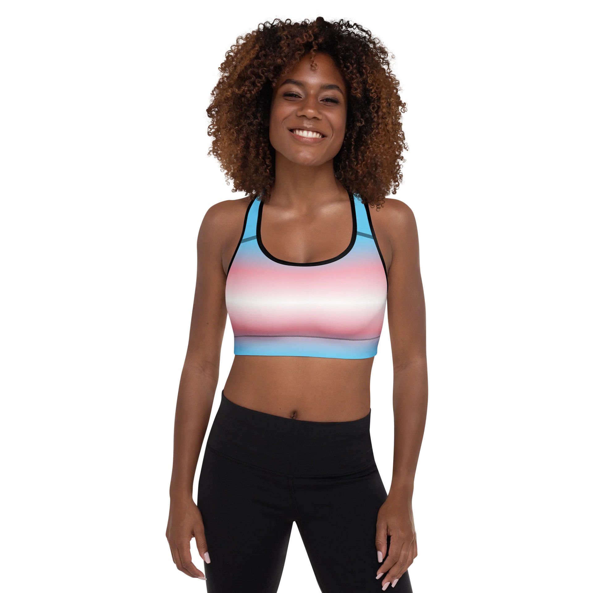 Trans Pride Gradient Padded Sports Bra product image (1)