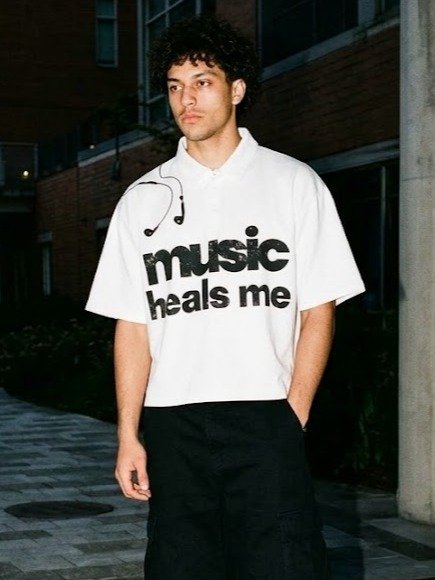 Music Heals Me Polo product image (1)