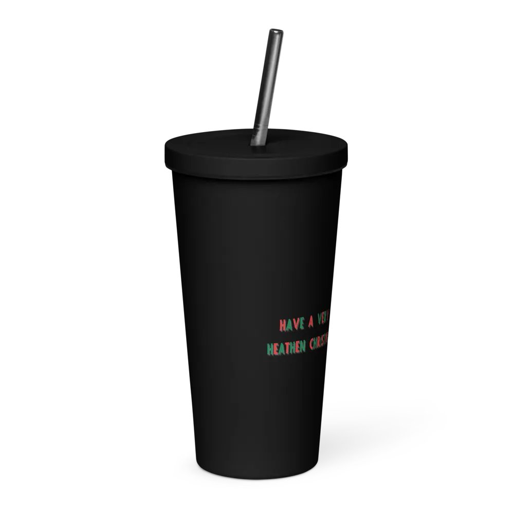 Have a Very Heathen Christmas Tumbler with Straw product image (4)