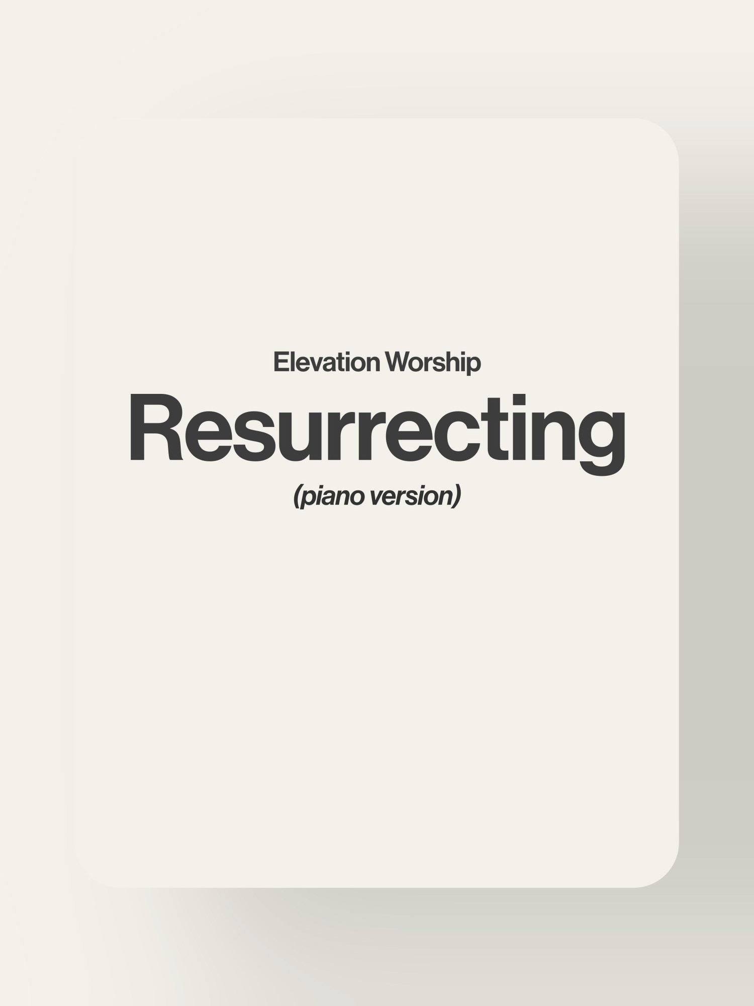 Resurrecting - Elevation Worship product image (1)