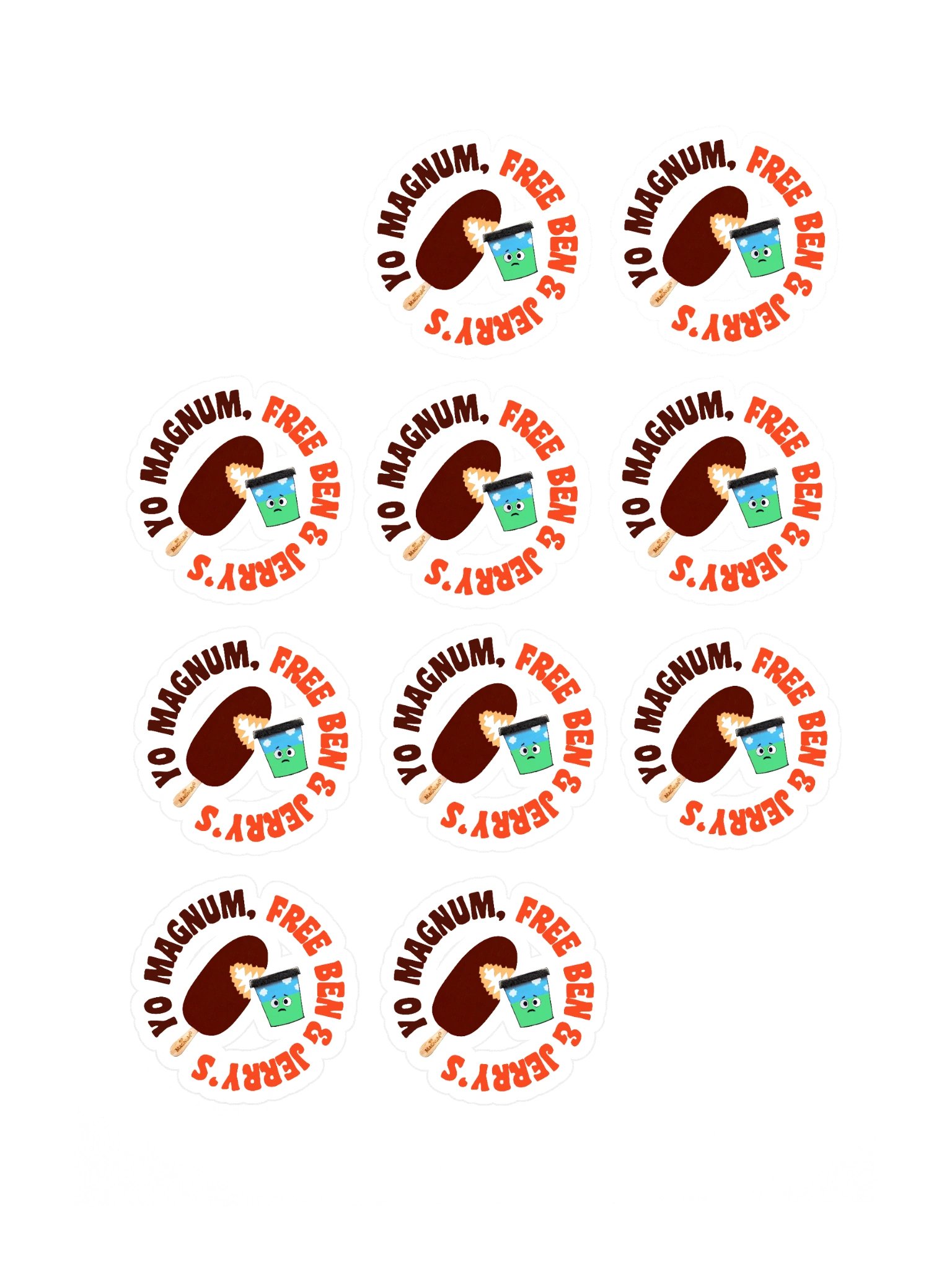 Official Free Ben and Jerry's sticker set product image (3)