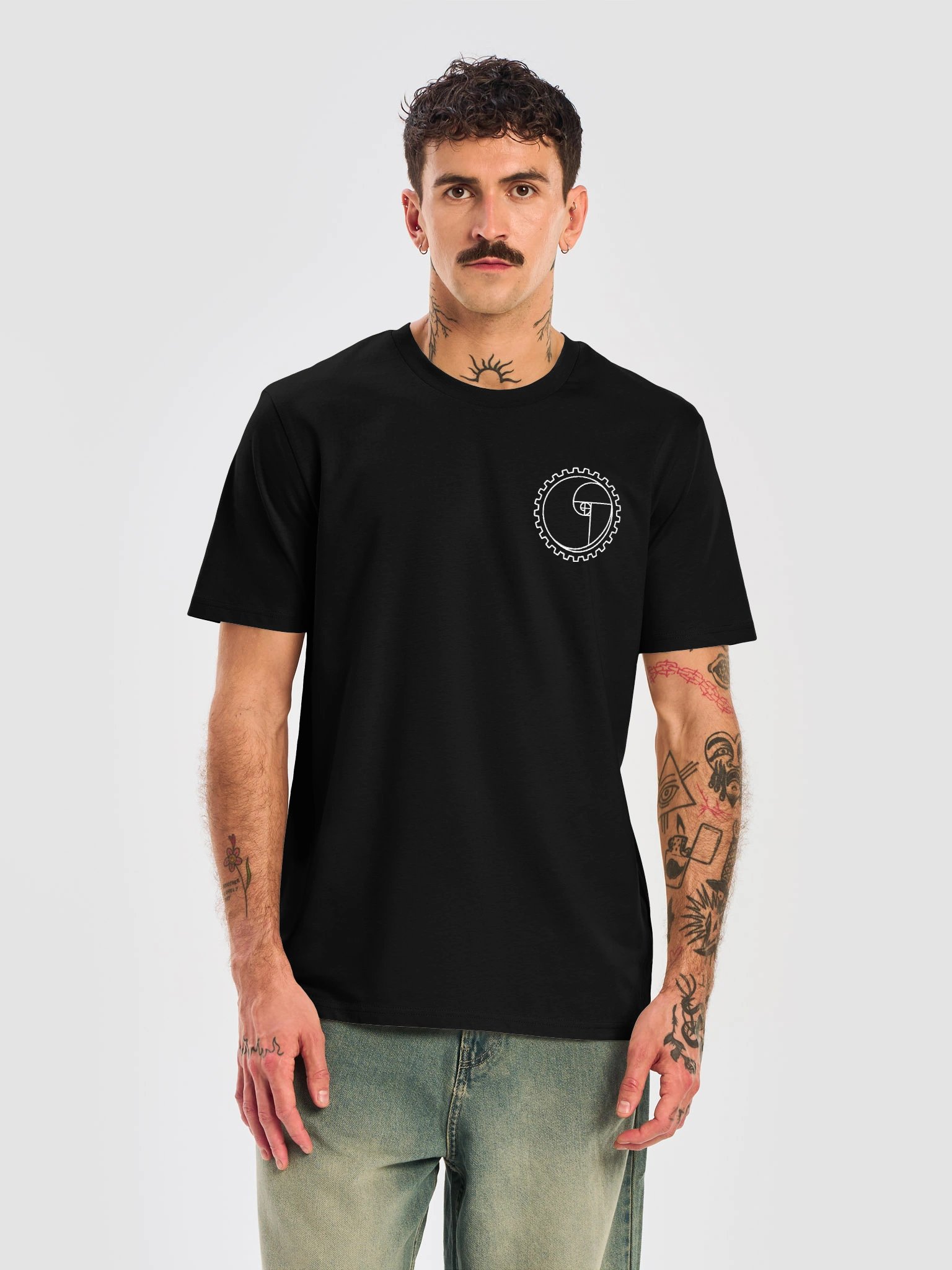 Embroidered Logo Tee - Black product image (5)