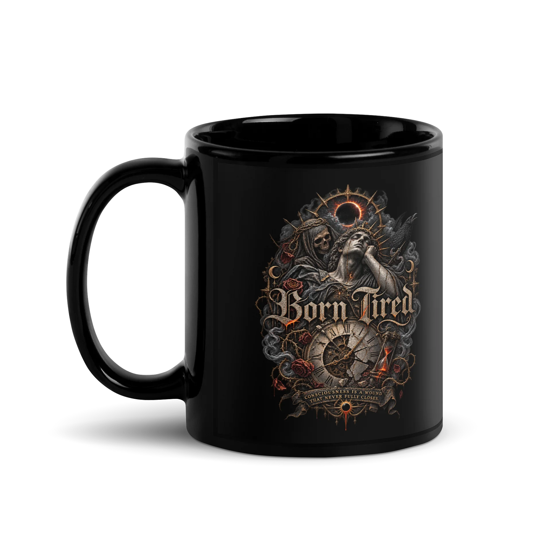 Born Tired Gothic Mug product image (1)